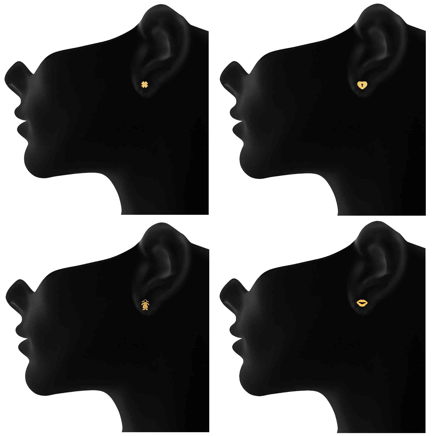 Mesmerising Crystal Stud Earrings Combo