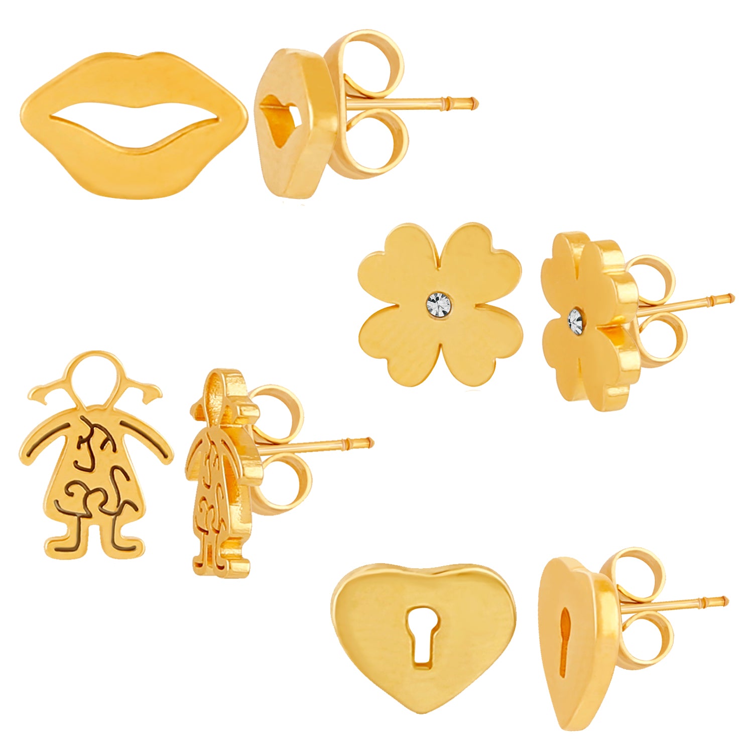 Mesmerising Crystal Stud Earrings Combo