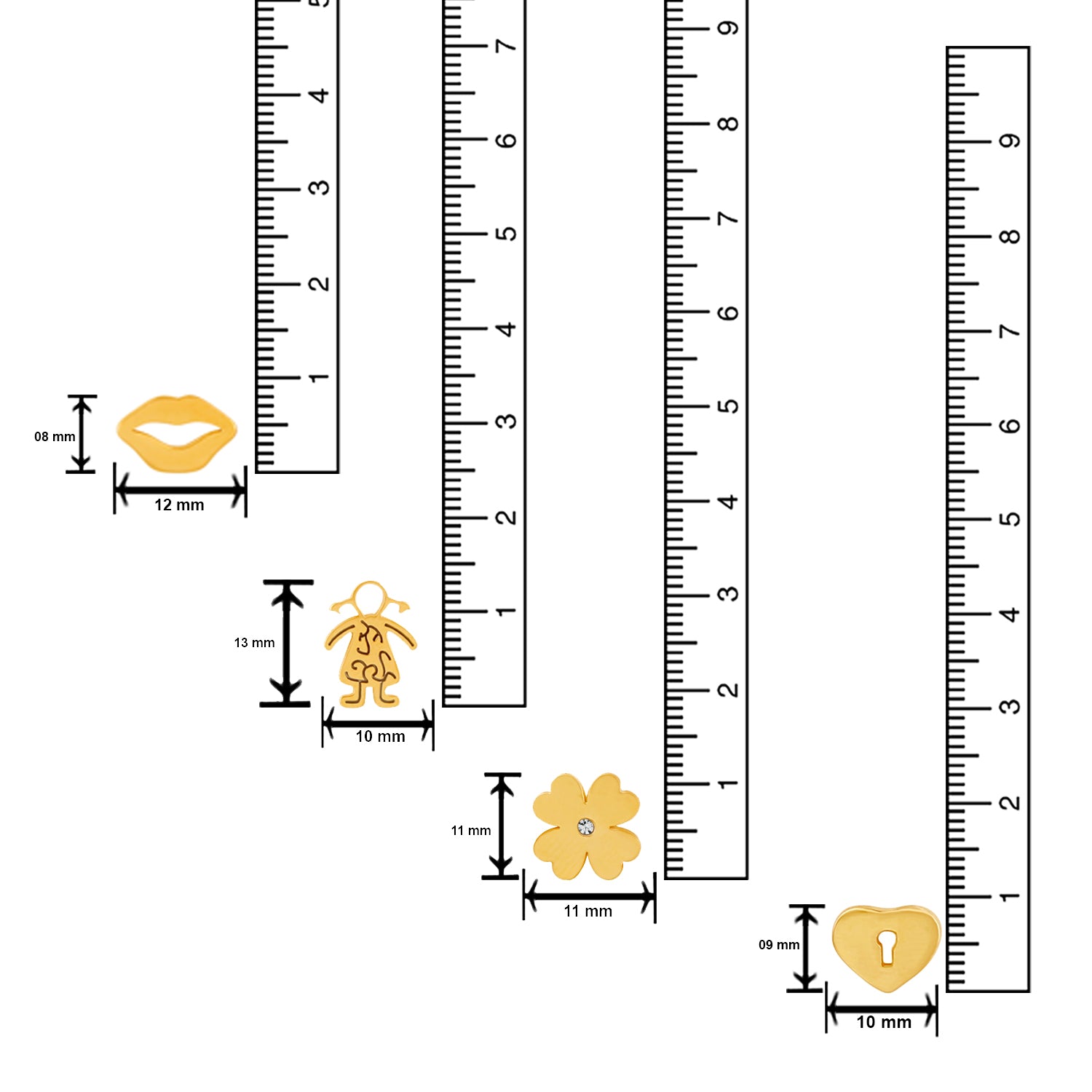 Mesmerising Crystal Stud Earrings Combo