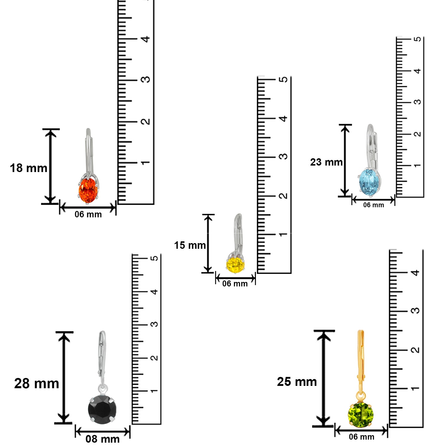 Sparkling Crystals and Cubic Zirconia Bali Earrings combo