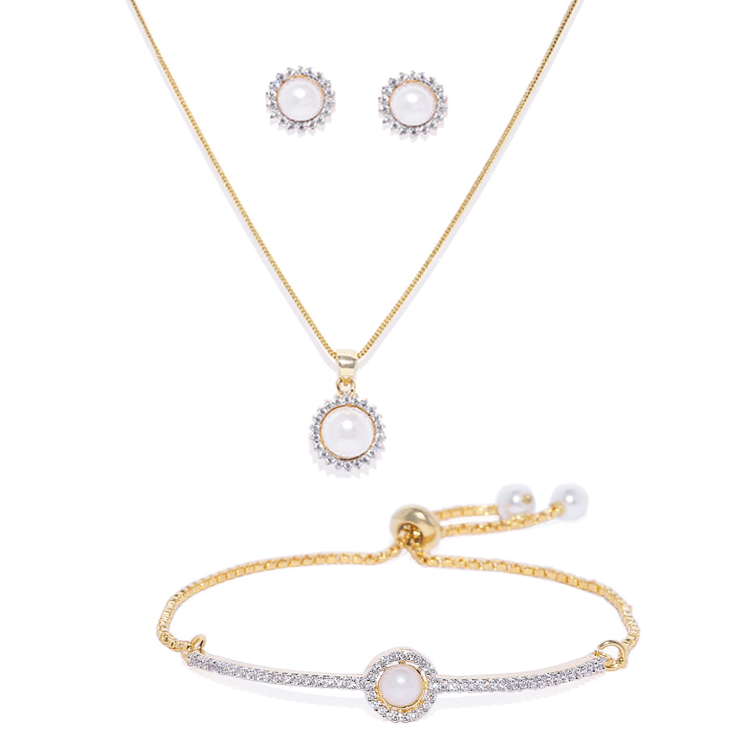 Cubic Zirconia Mesmerising Jewellery set combo