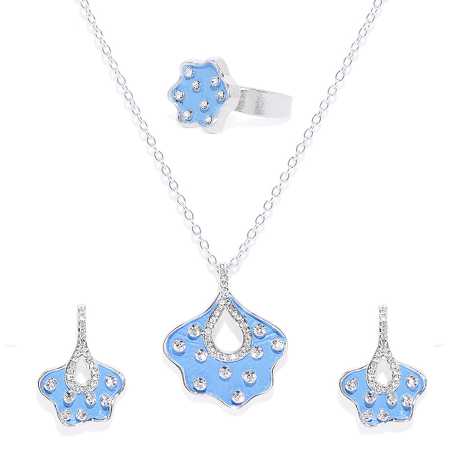 Exclusive Designer Meenakari and crystal Pendant set and Finger ring combo