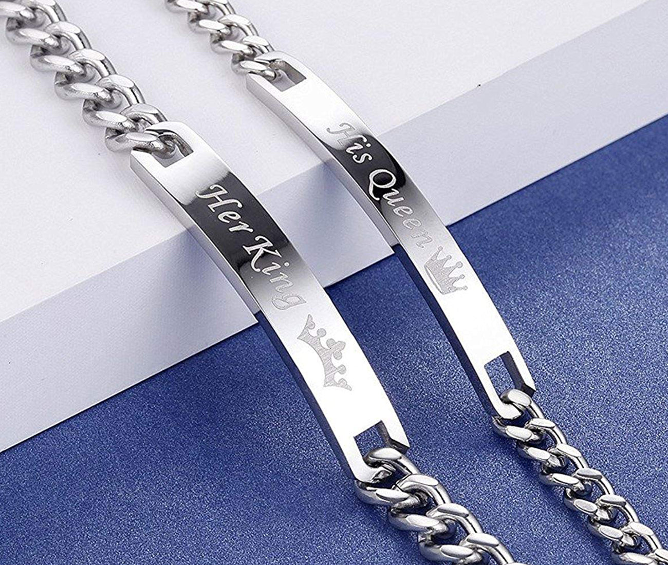Combo of His Queen and Her King Valentine Gift Couple Bracelet