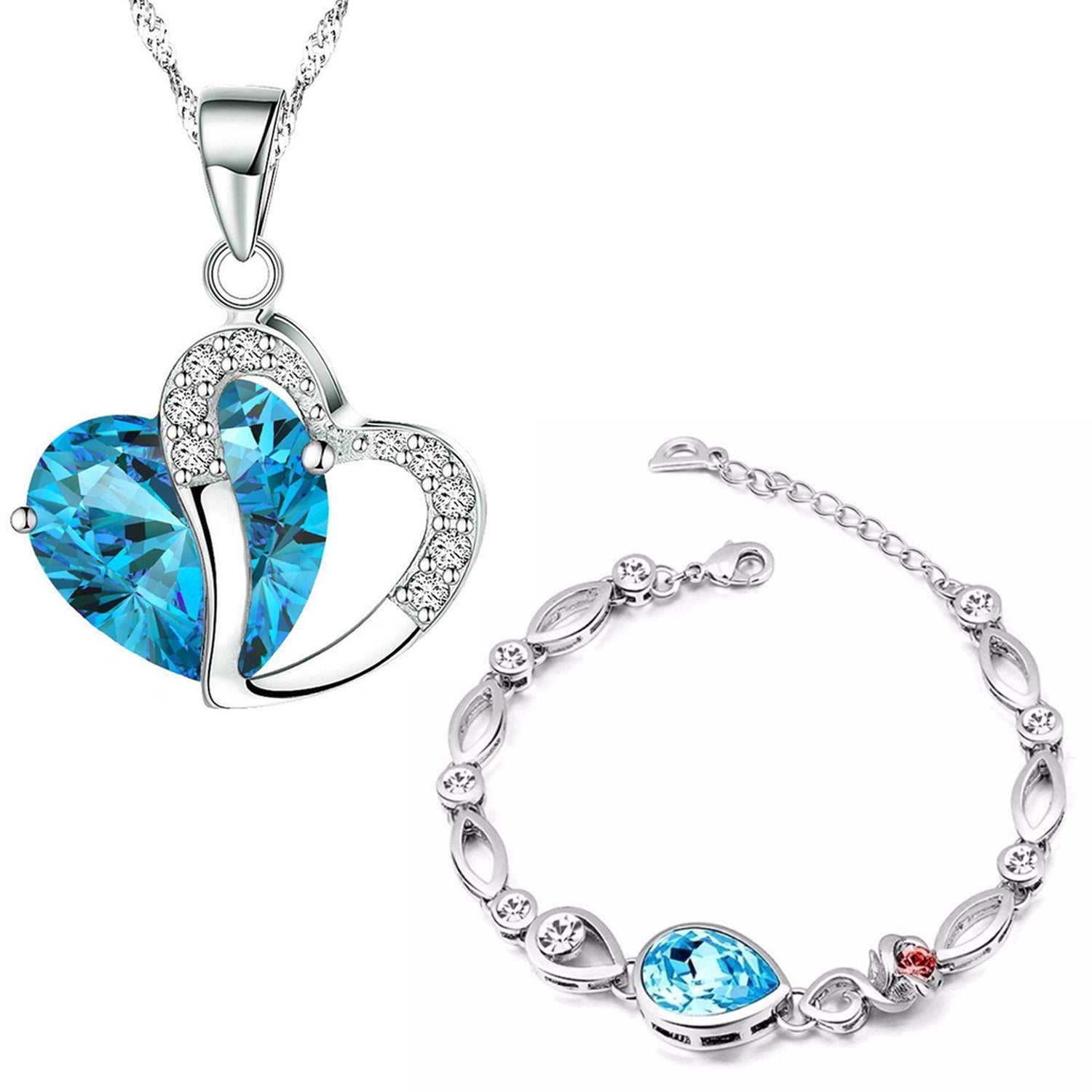 Combo of Bracelet and Heart Pendant