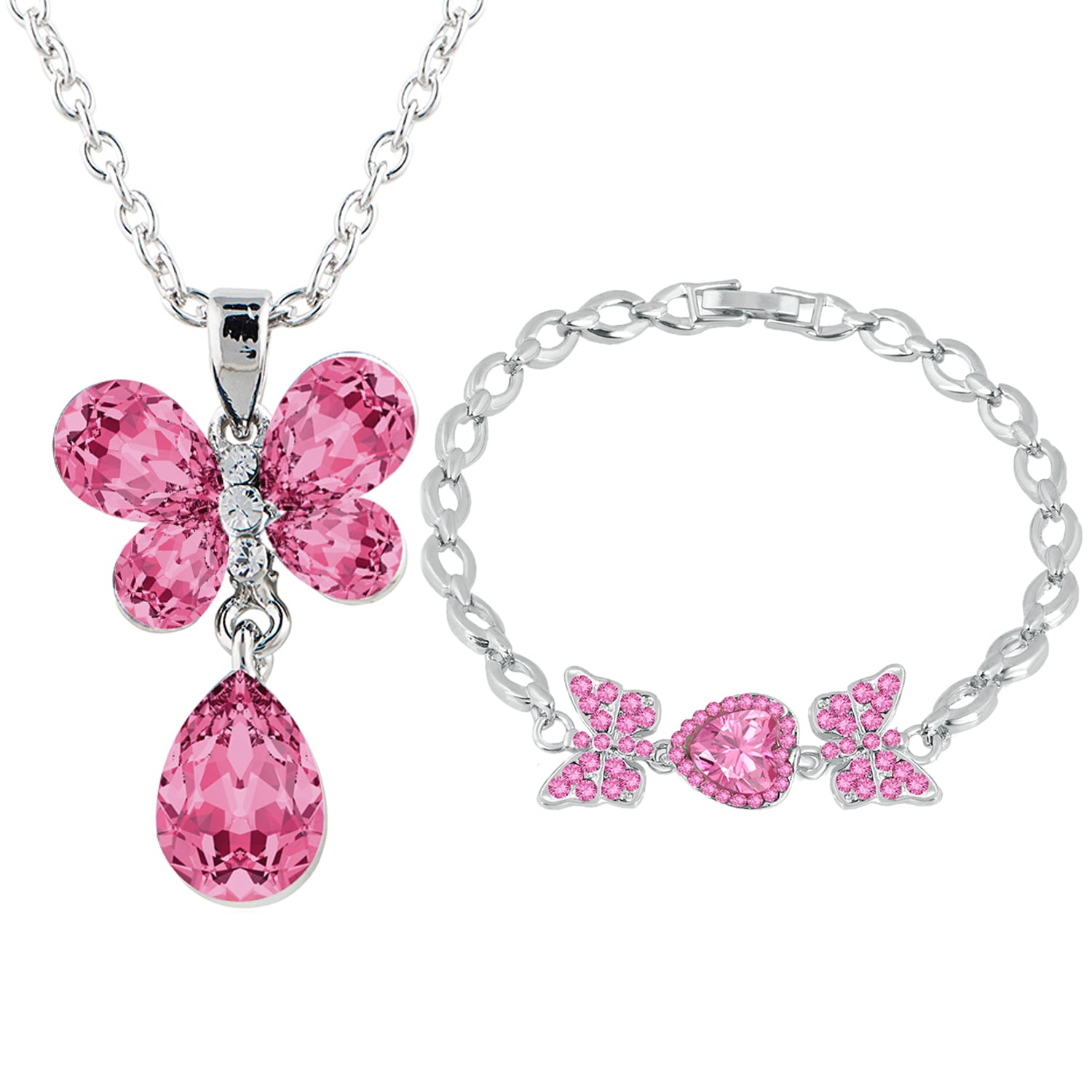 Combo of Butterfly Bracelet and Pendant