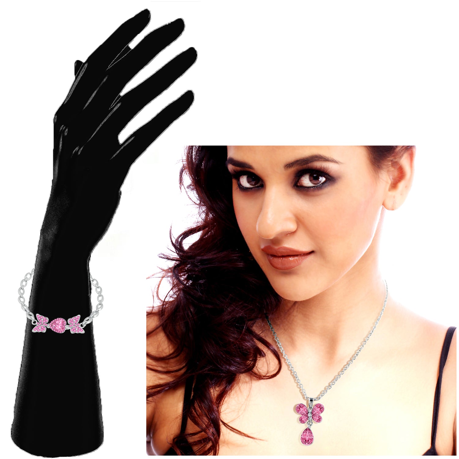 Combo of Butterfly Bracelet and Pendant