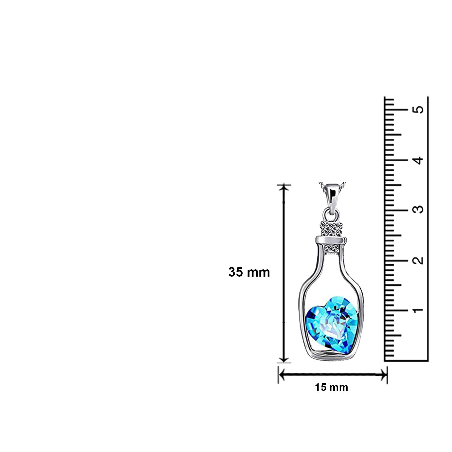 Combo of Bottle Heart Pendant and Love Bracelet