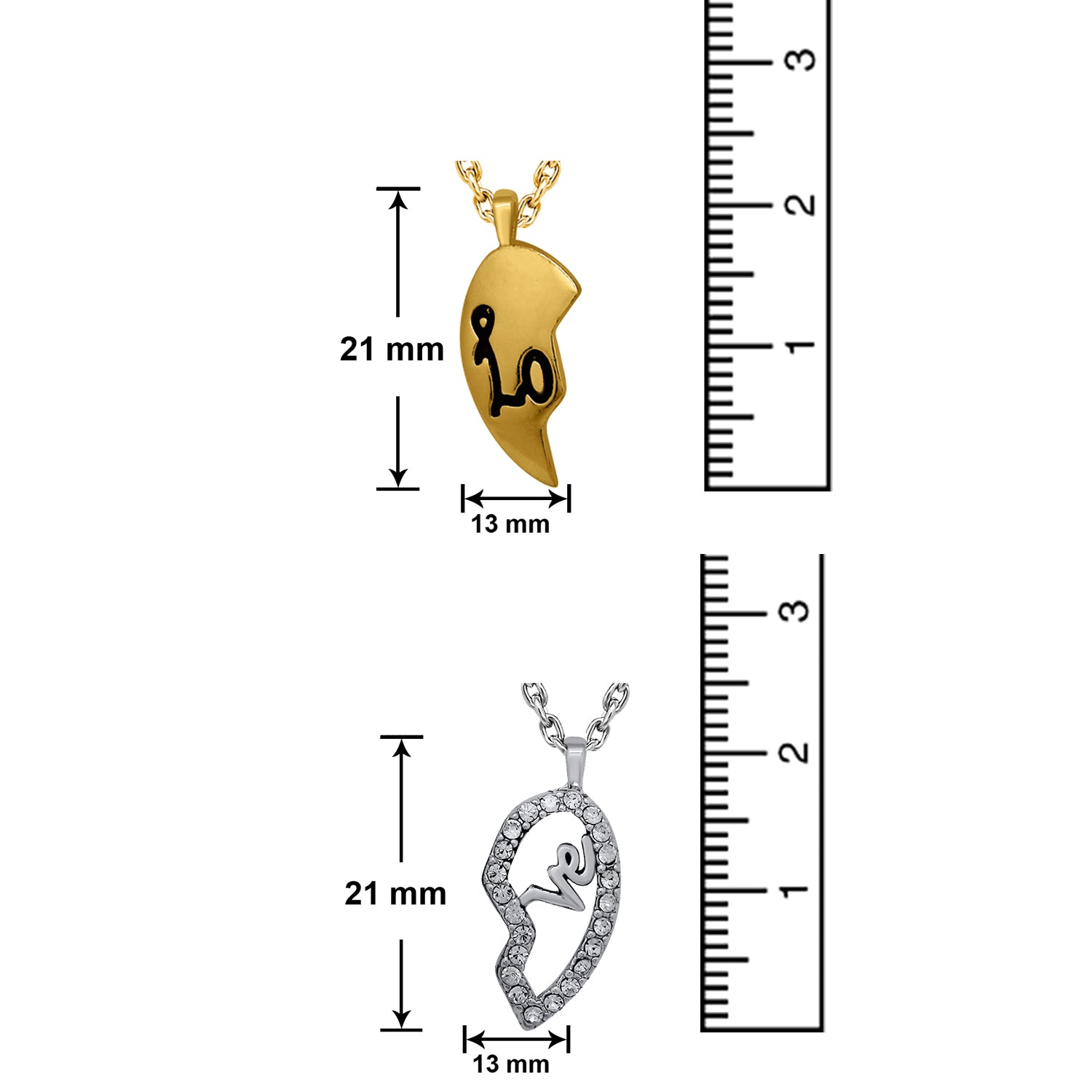 Combo of Couple Bracelet and Broken Heart Pendant