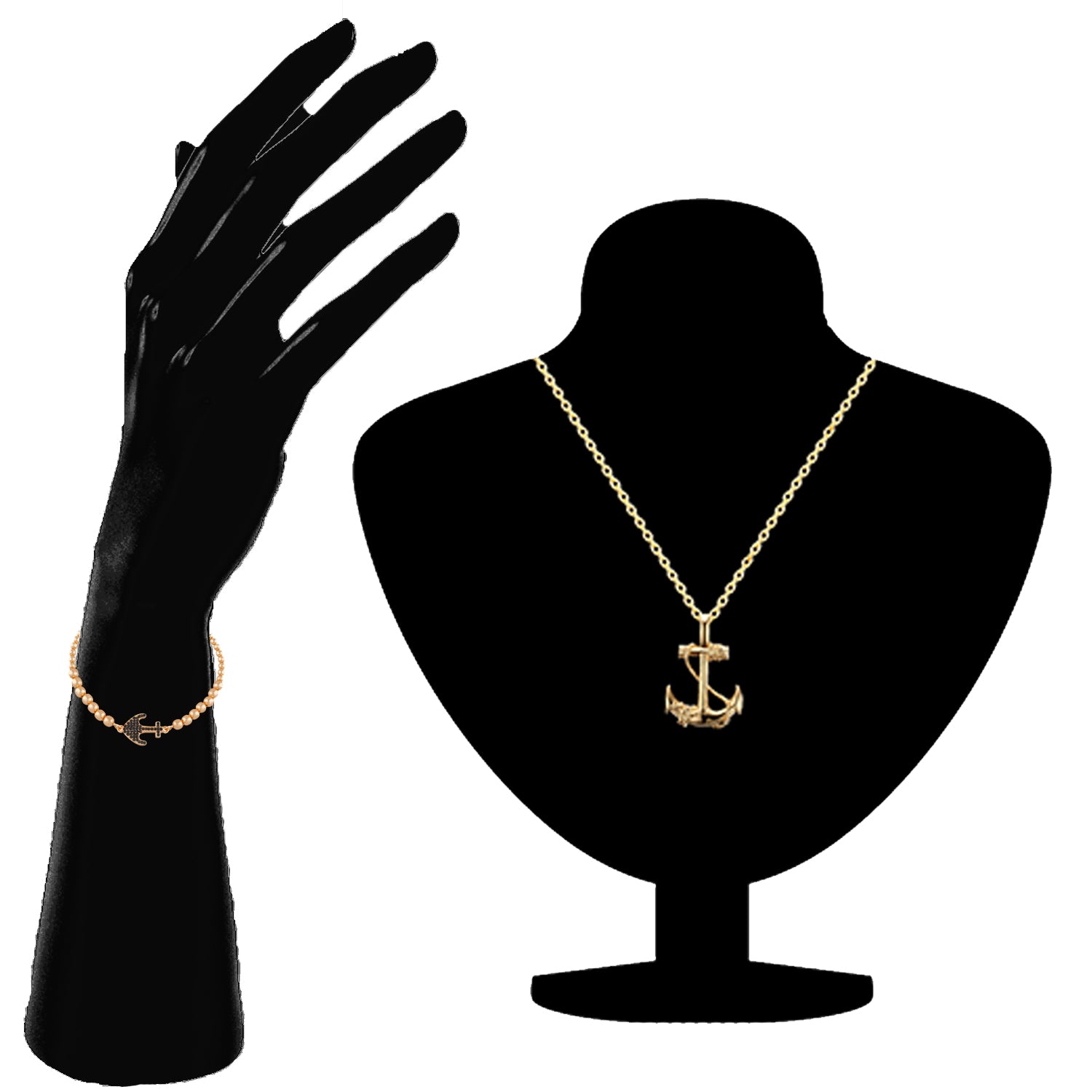 Combo of Anchor Bracelet and Pendant
