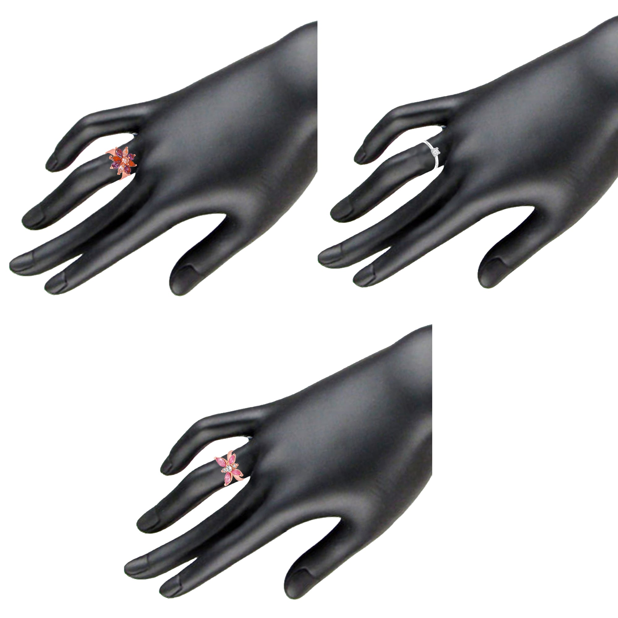 5 Pcs Combo of Stylish and Designer Adjustable Finger Rings