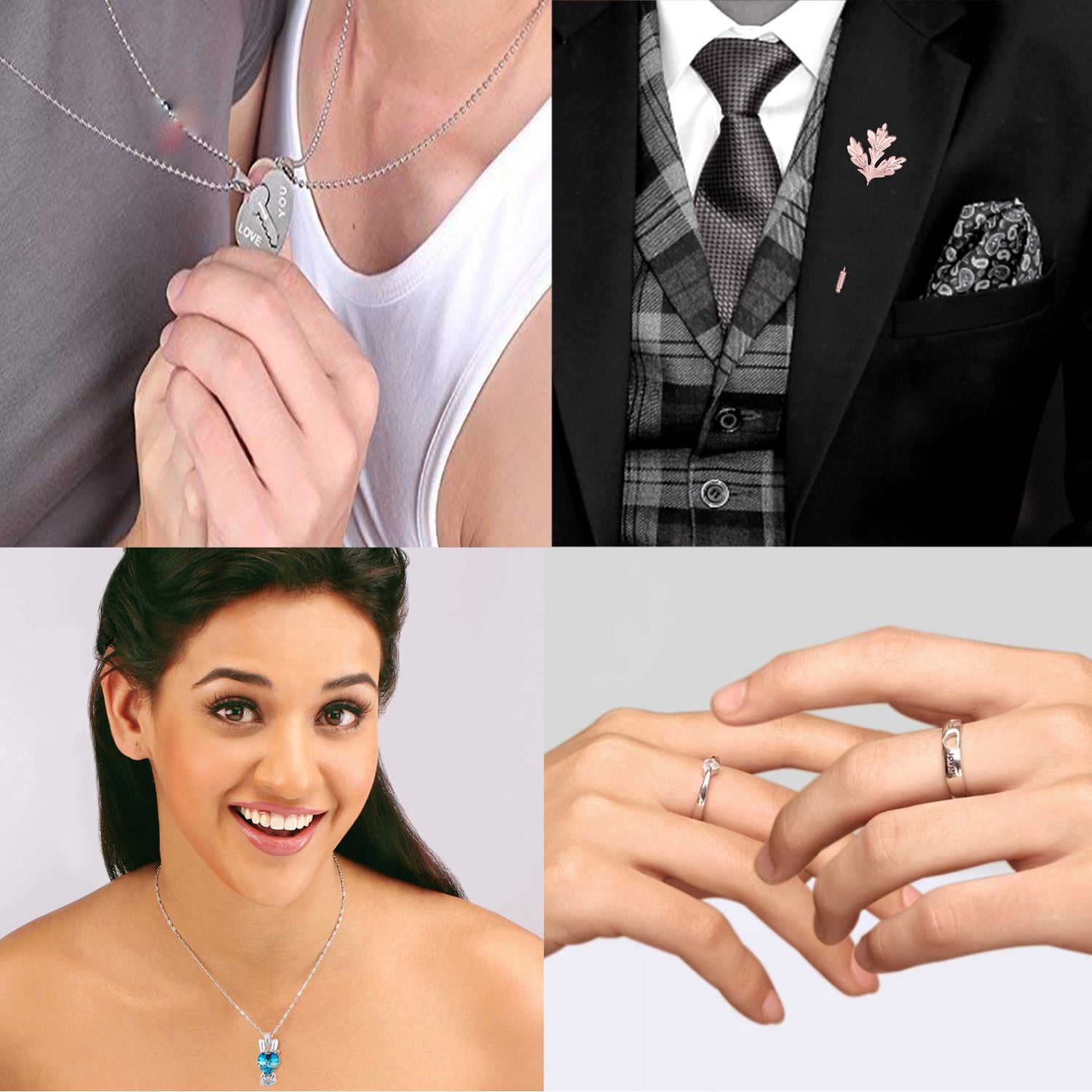 Pendants Brooch and Couple Ring