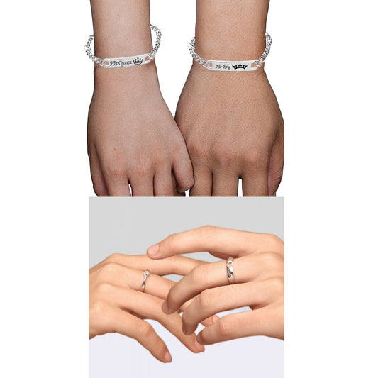 Couple Pendant Bracelet and Finger Ring