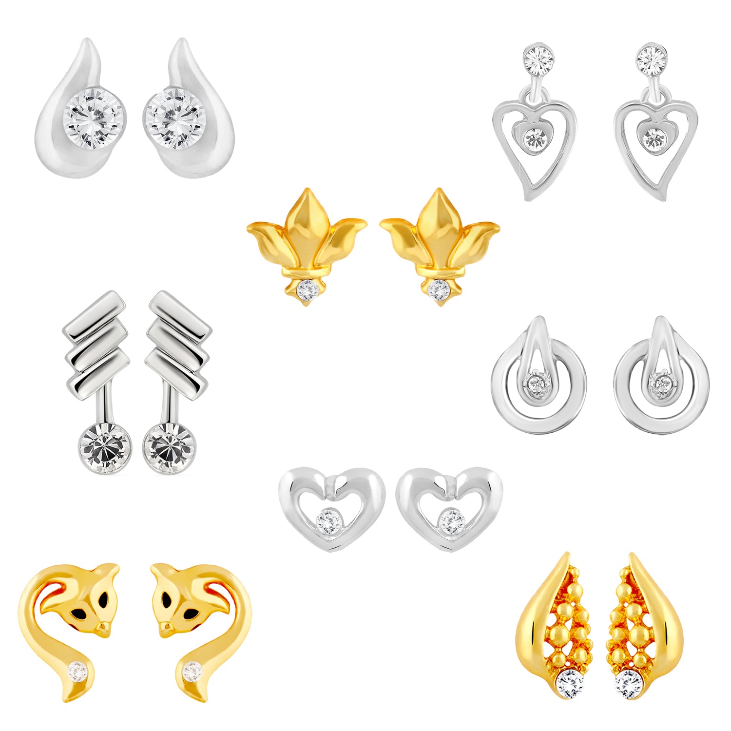 Combo of 8 Small Baby Top Earring