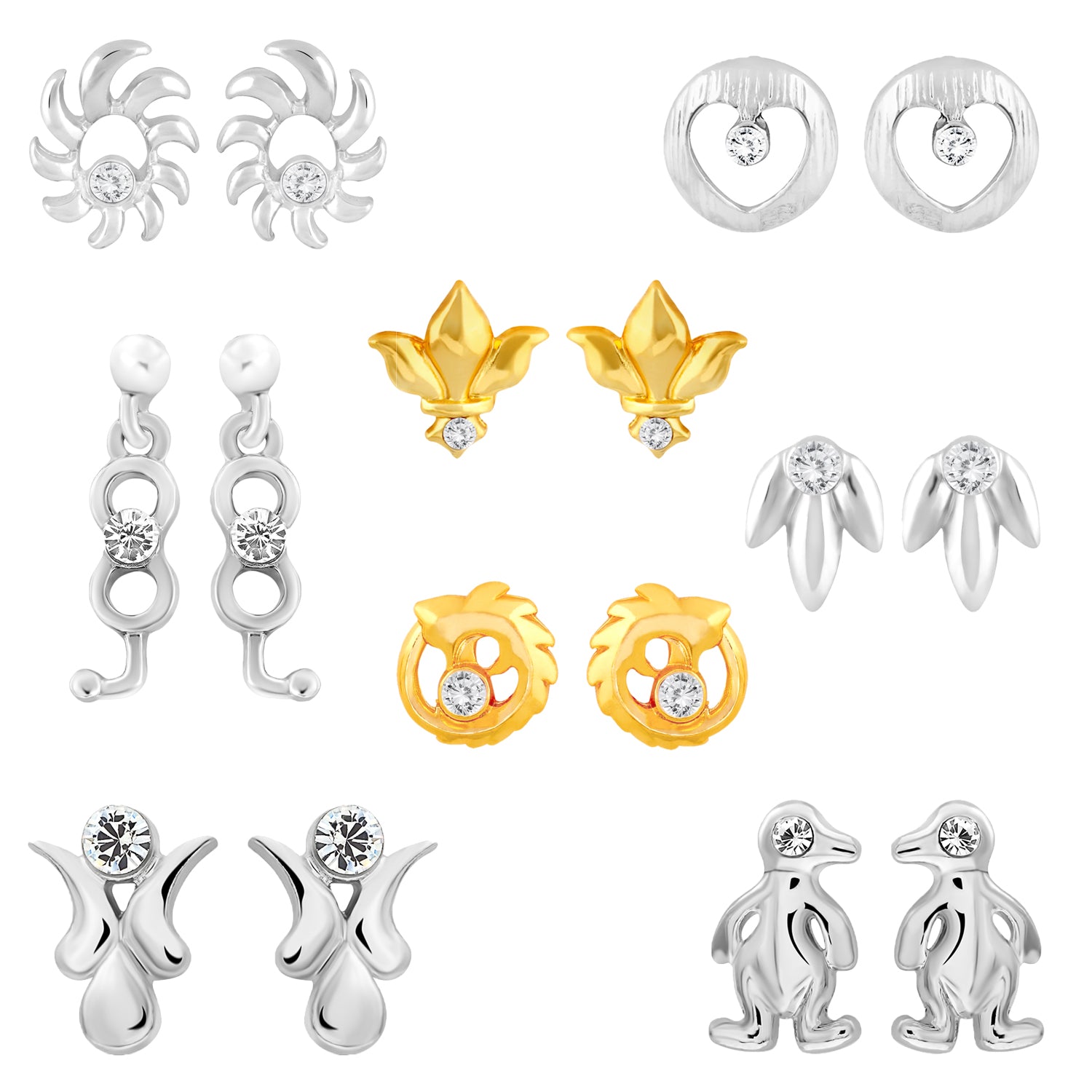Combo of 8 Small Baby Top Earring