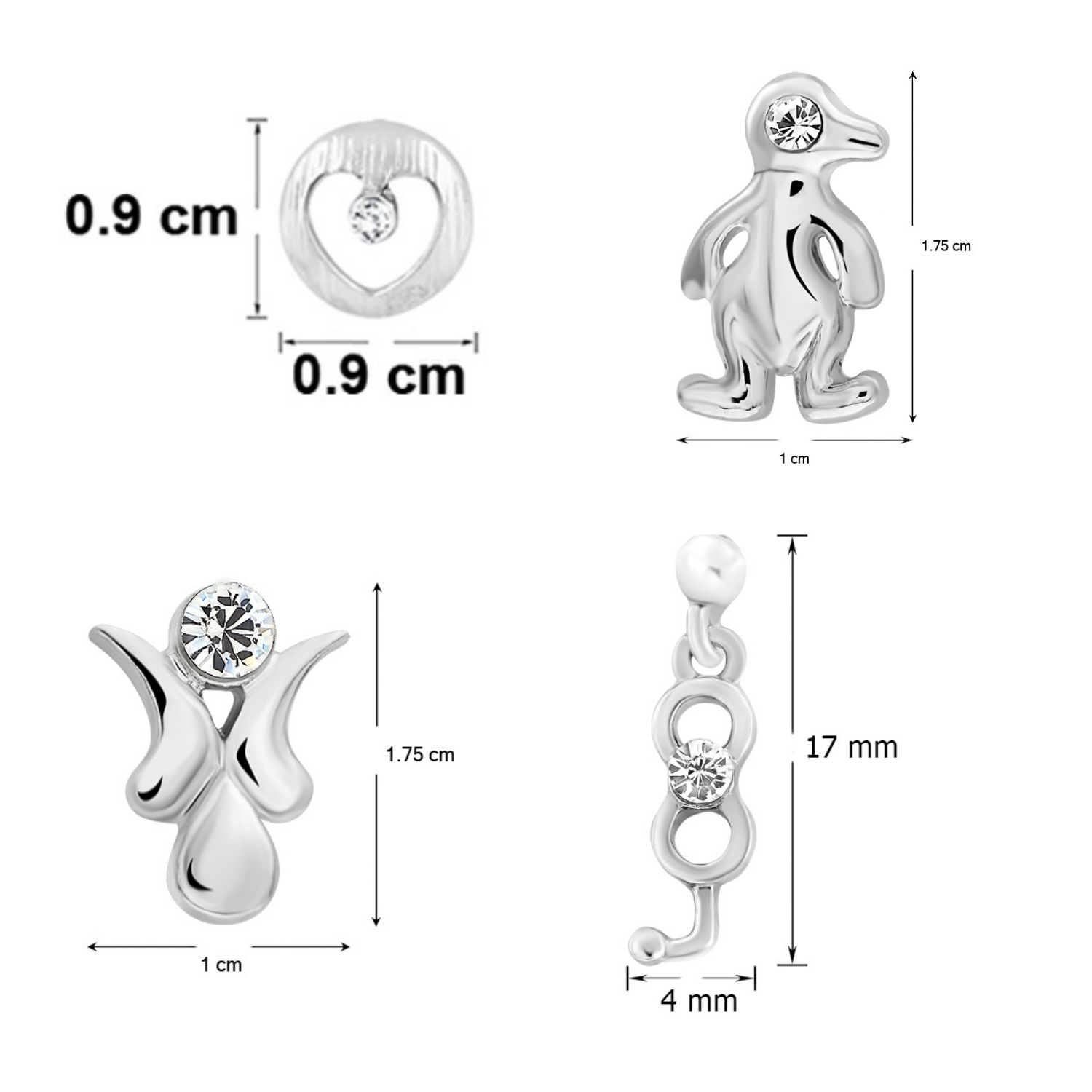 Combo of 8 Small Baby Top Earring