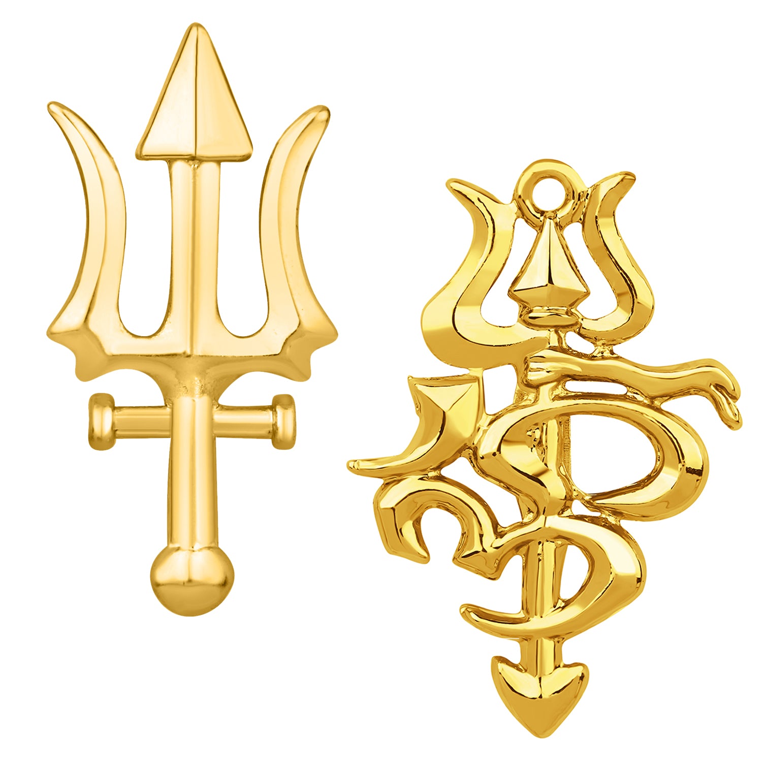 Om and Trishul Lapel Pin / Brooch