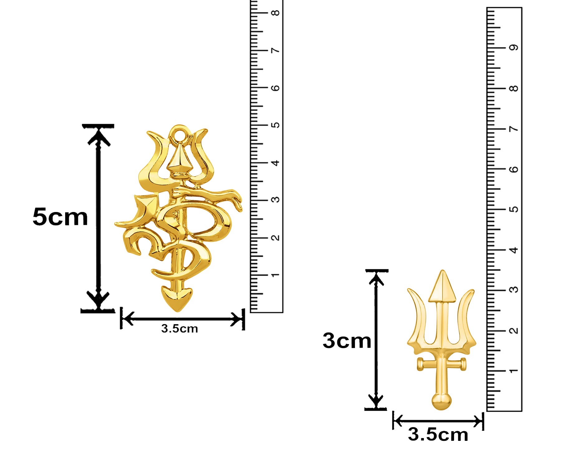 Om and Trishul Lapel Pin / Brooch