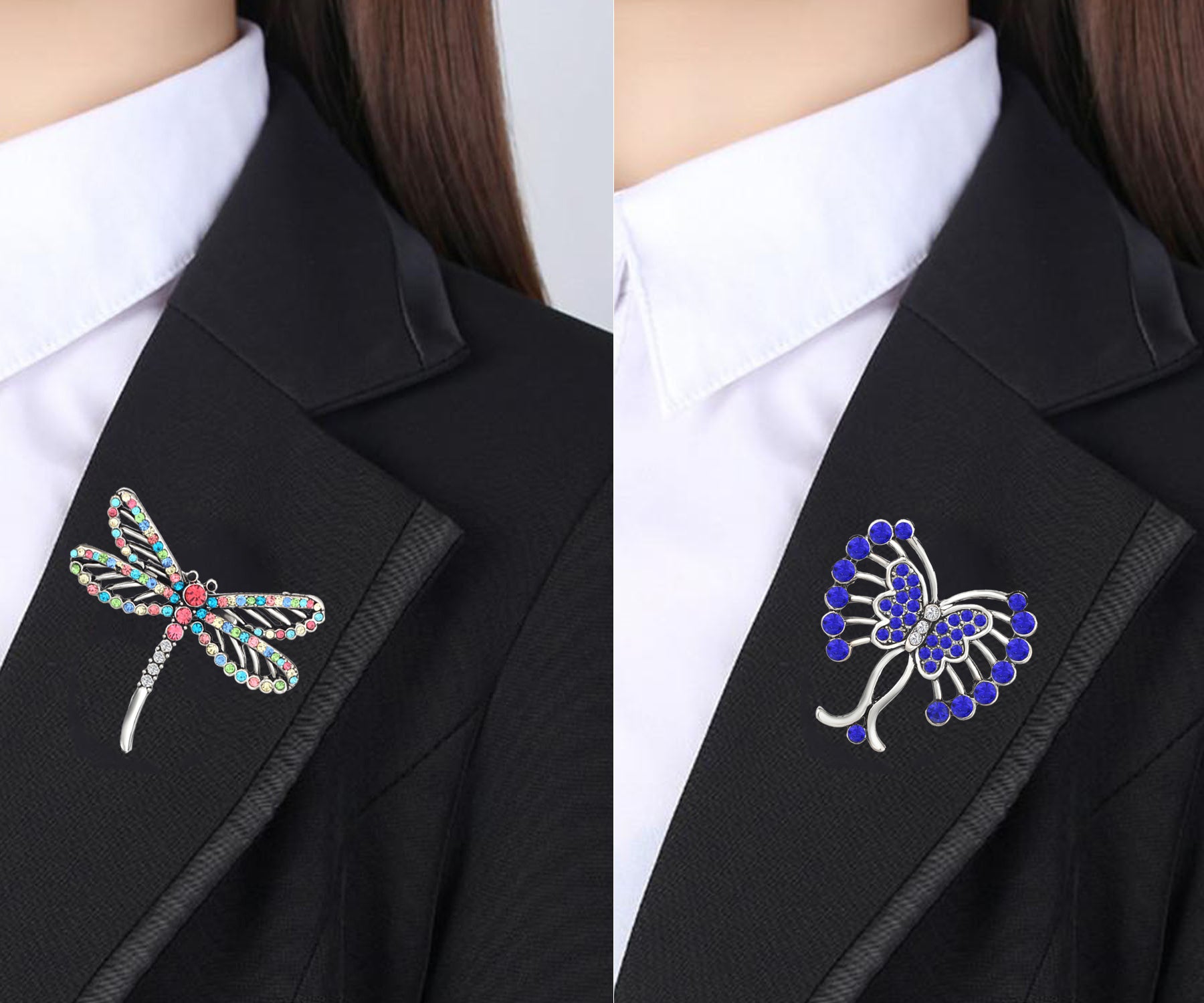 Butterfly Shaped Lapel Pin / Brooch