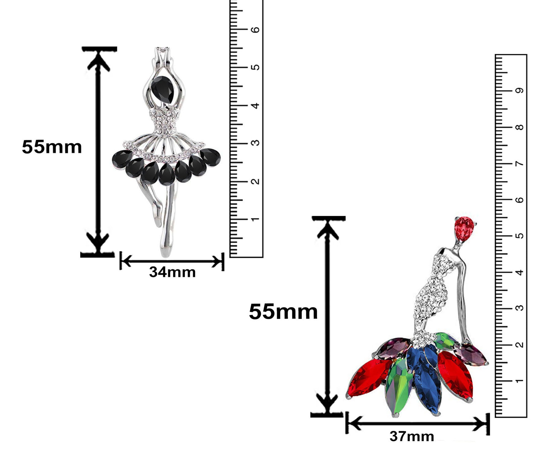 Doll Shaped Lapel Pin / Brooch