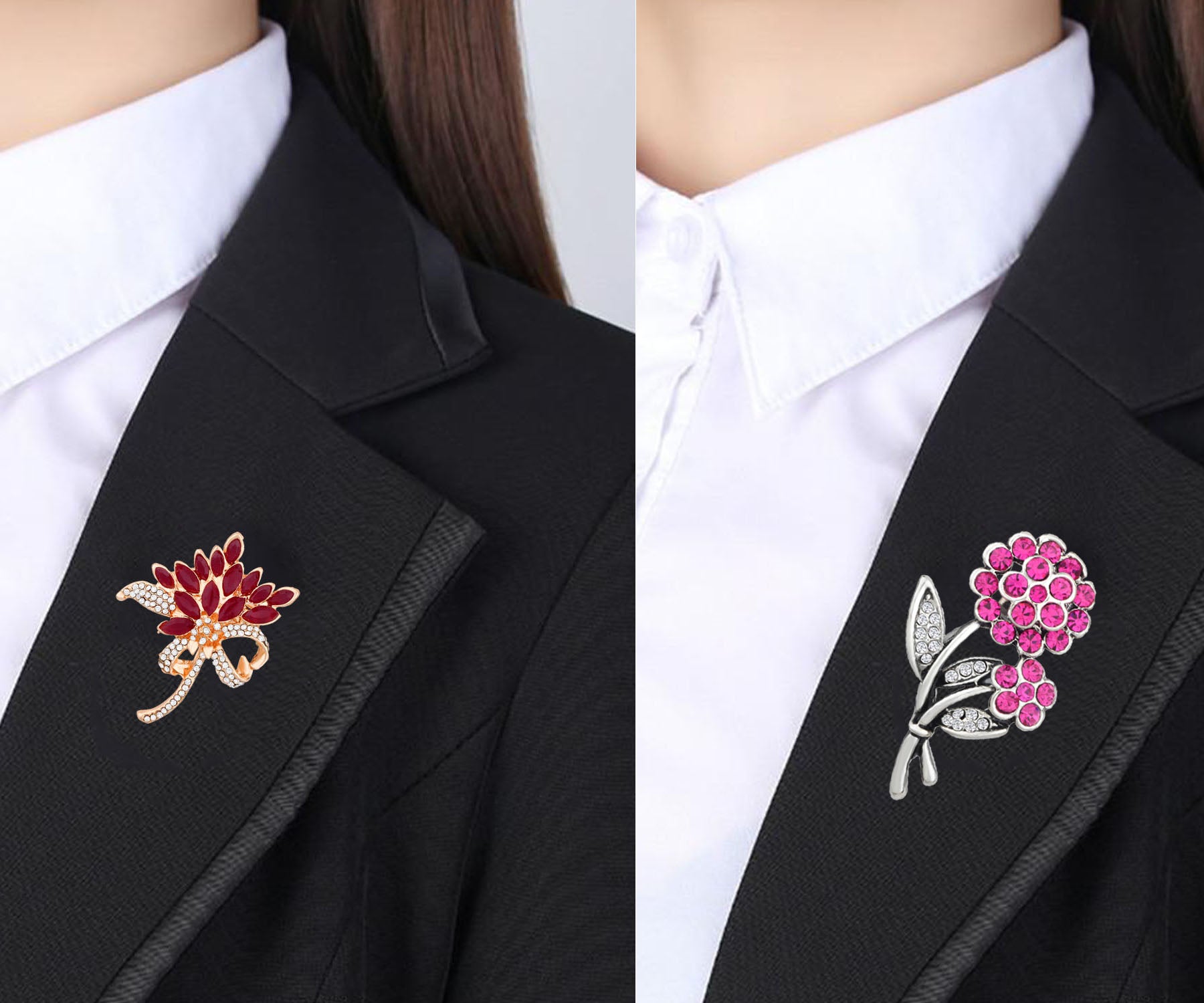 Floral Shaped Lapel Pin / Brooch