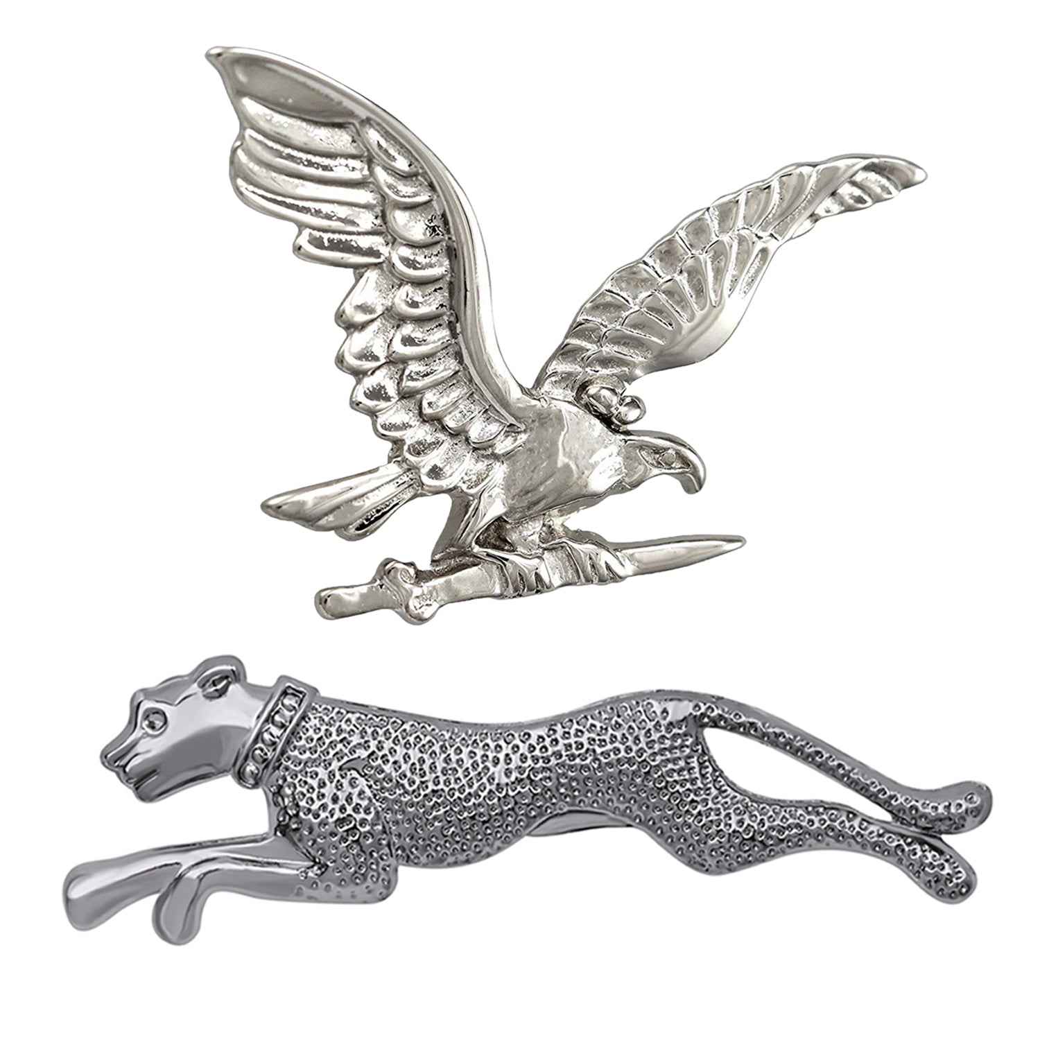 Jaugar and Flying Eagle Shaped Lapel Pin / Brooch