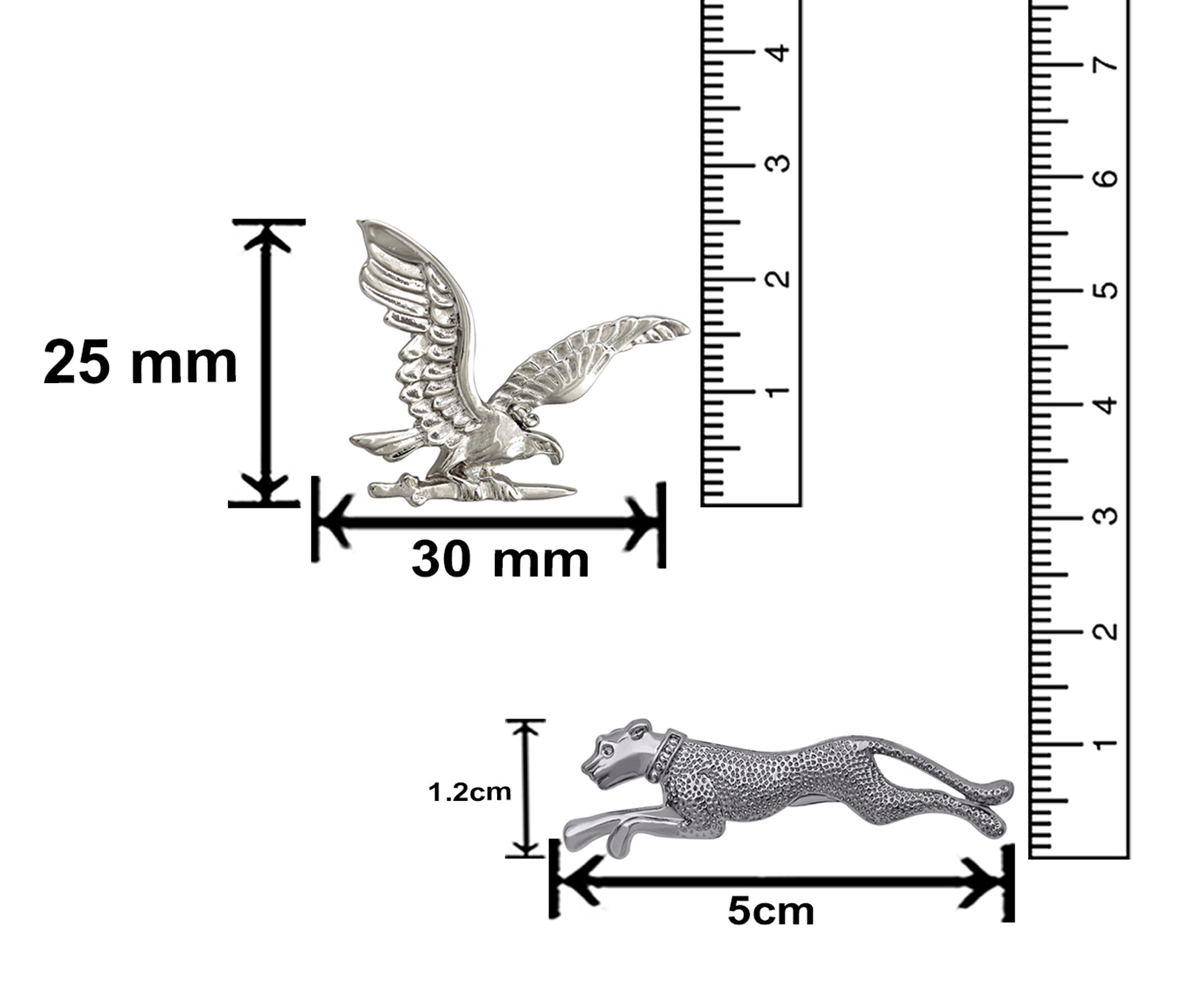 Jaugar and Flying Eagle Shaped Lapel Pin / Brooch