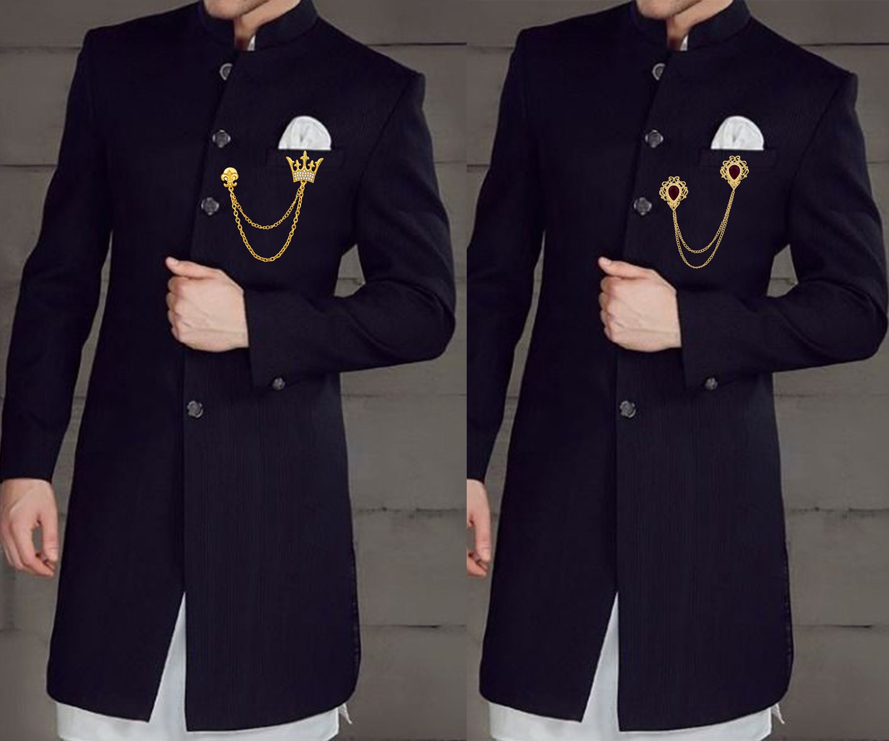 Dual Layer Chain Brooch