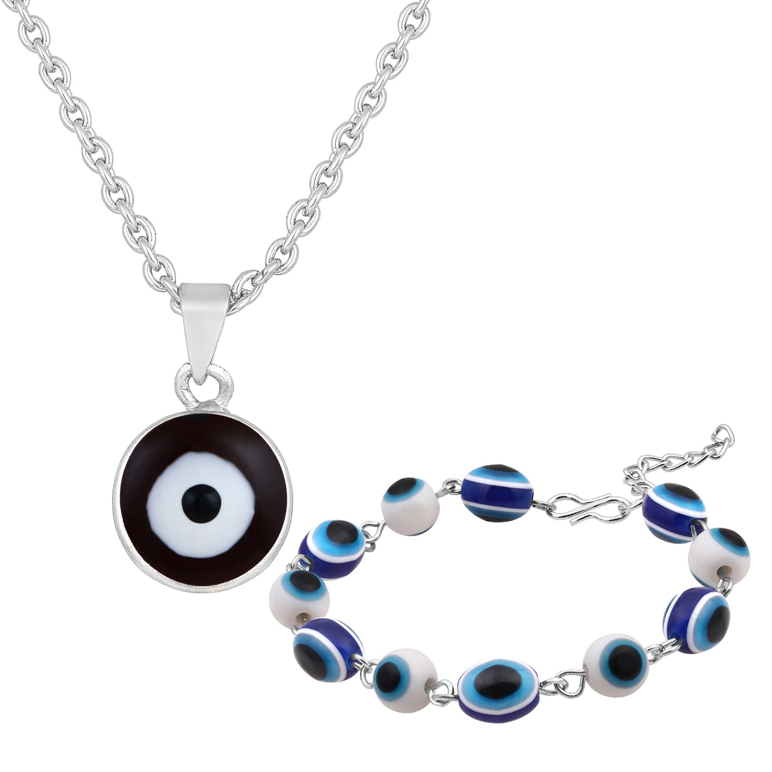 Combo of Evil Eye Pendant & Bracelet