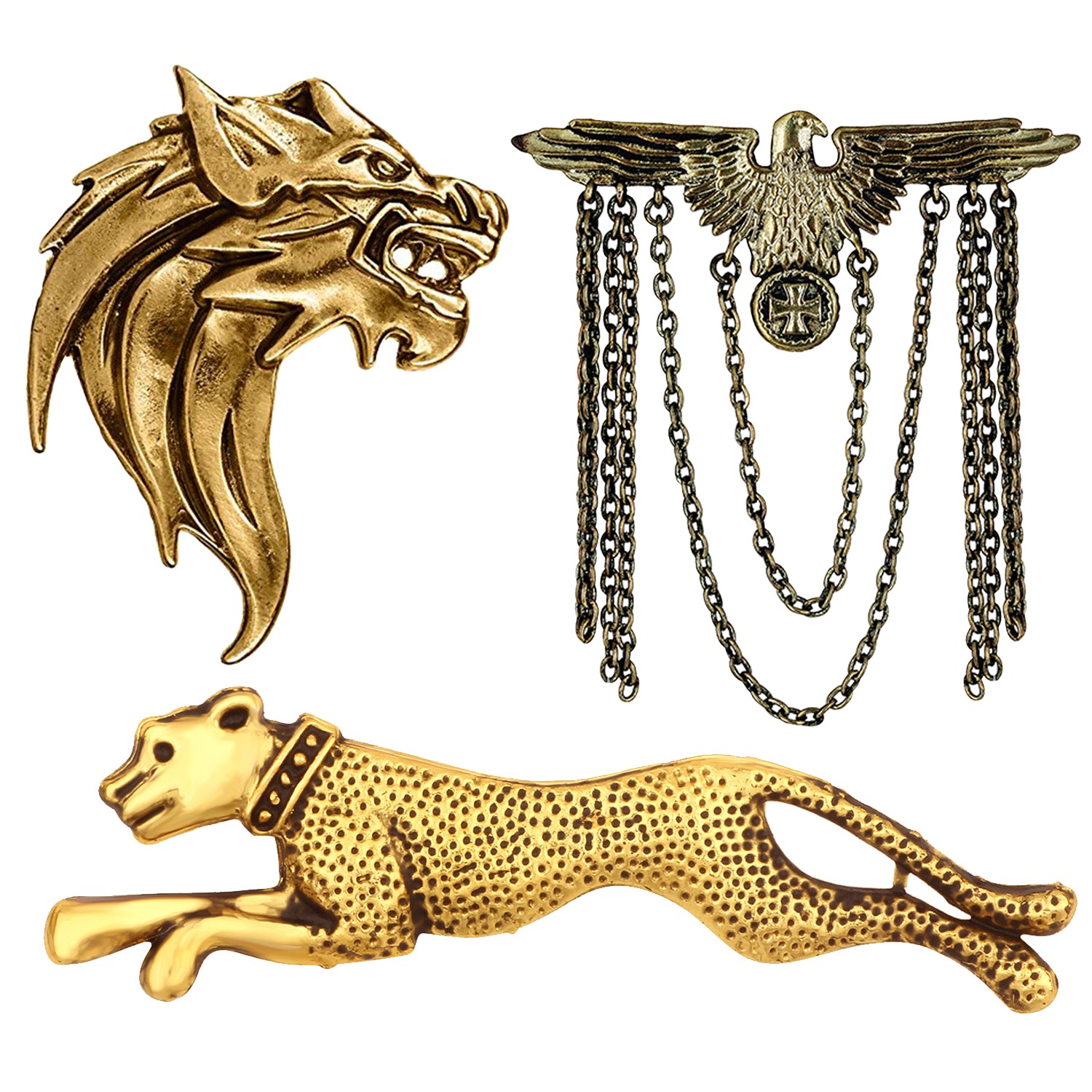 Combo of Blazer, Indo Western and Shervani Brooch