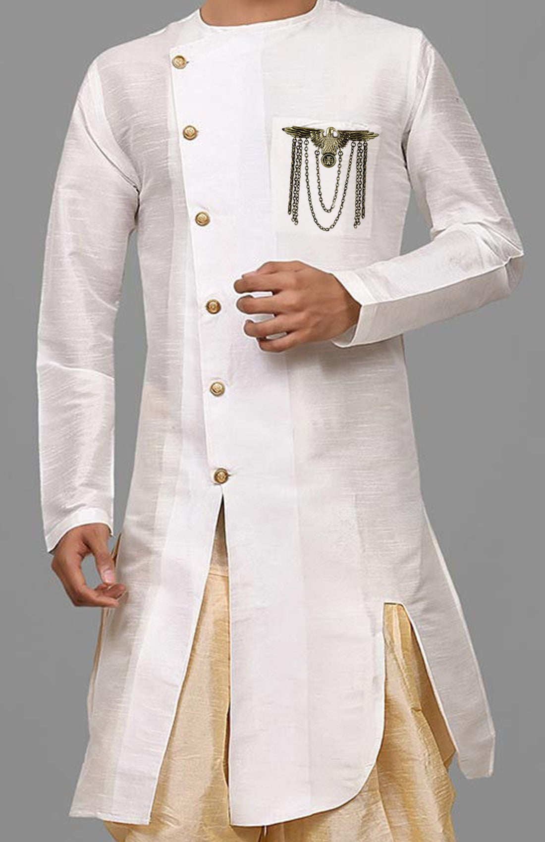 Combo of Blazer, Indo Western and Shervani Brooch