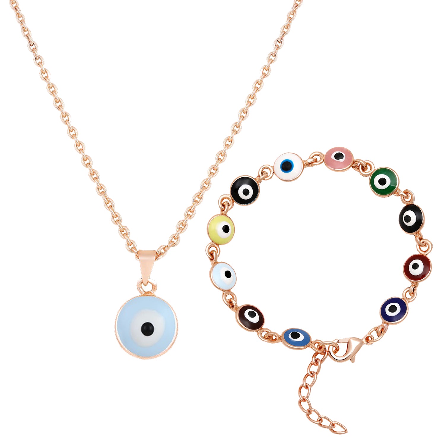 Combo of Evil Eye Pendant & Bracelet