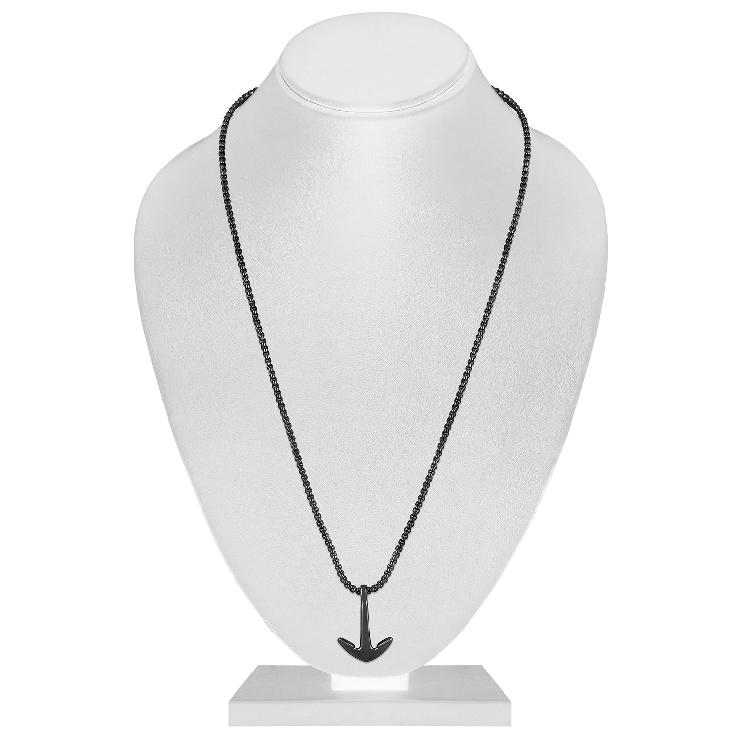 Combo of Black Gun Metal Plated Unisex Ship Anchor Necklace Chain Pendant