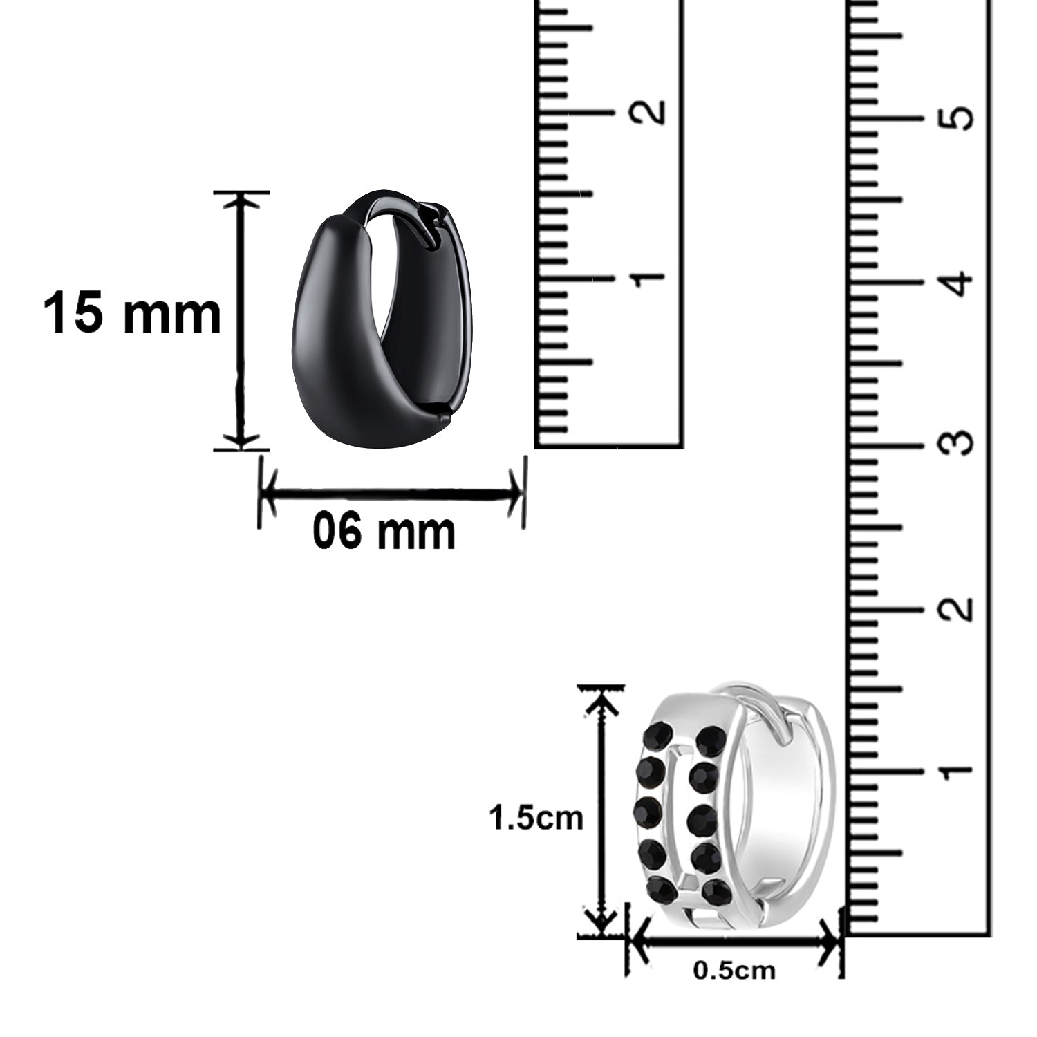 Combo of Mens Bali / Hoop Mens Earrings