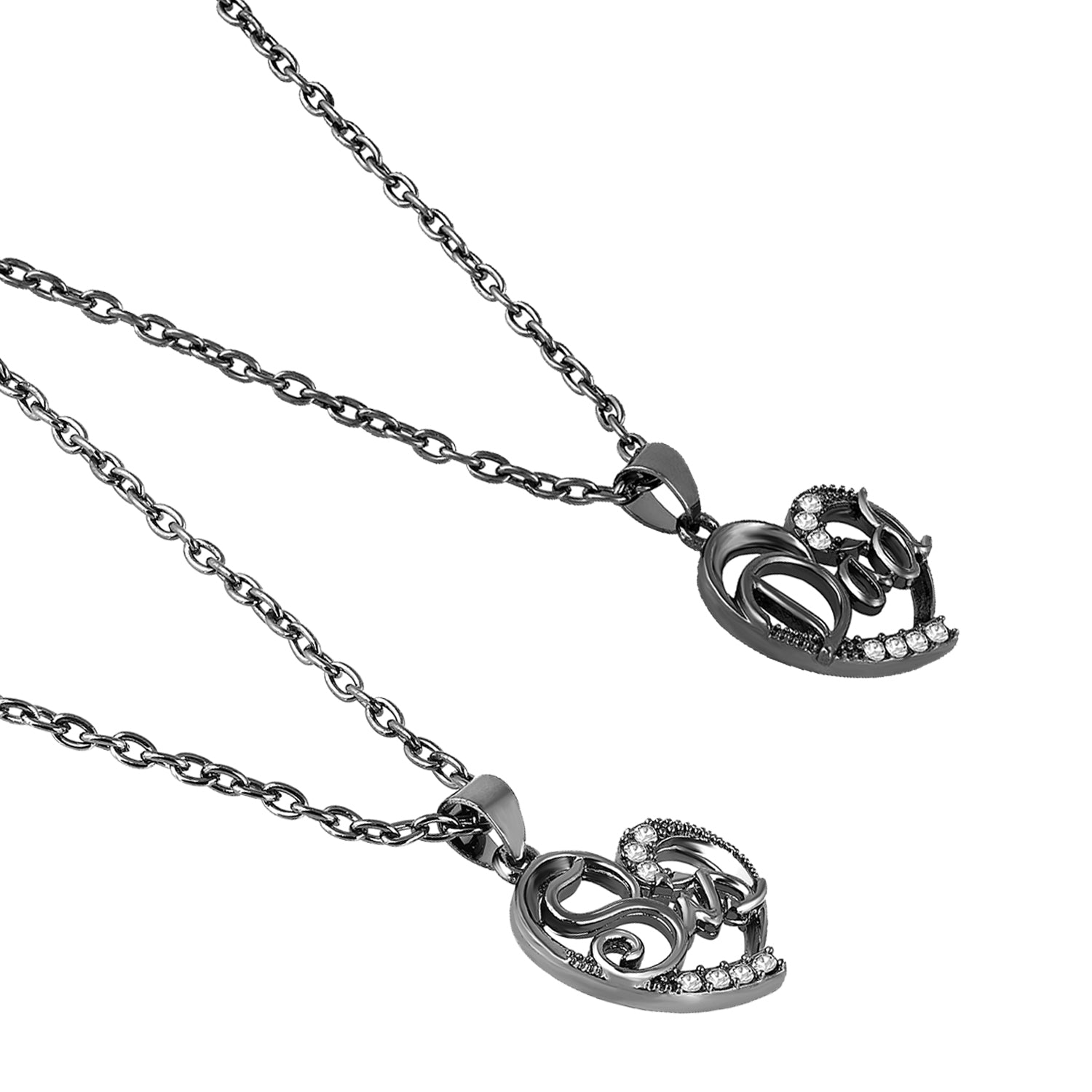 Combo of Sis and Dad Heart Pendant