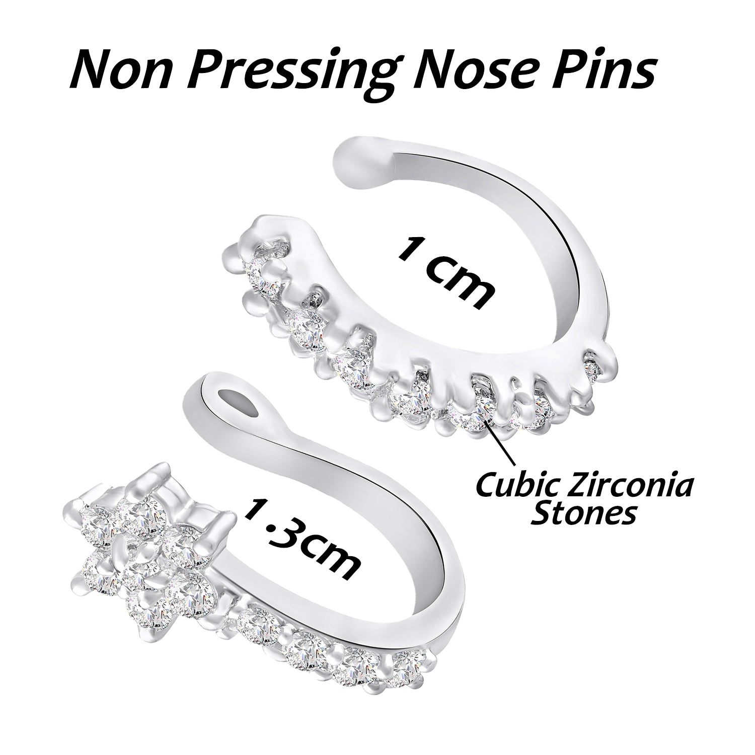 Combo of Simple and Elegant Non Piercing Nose Ring