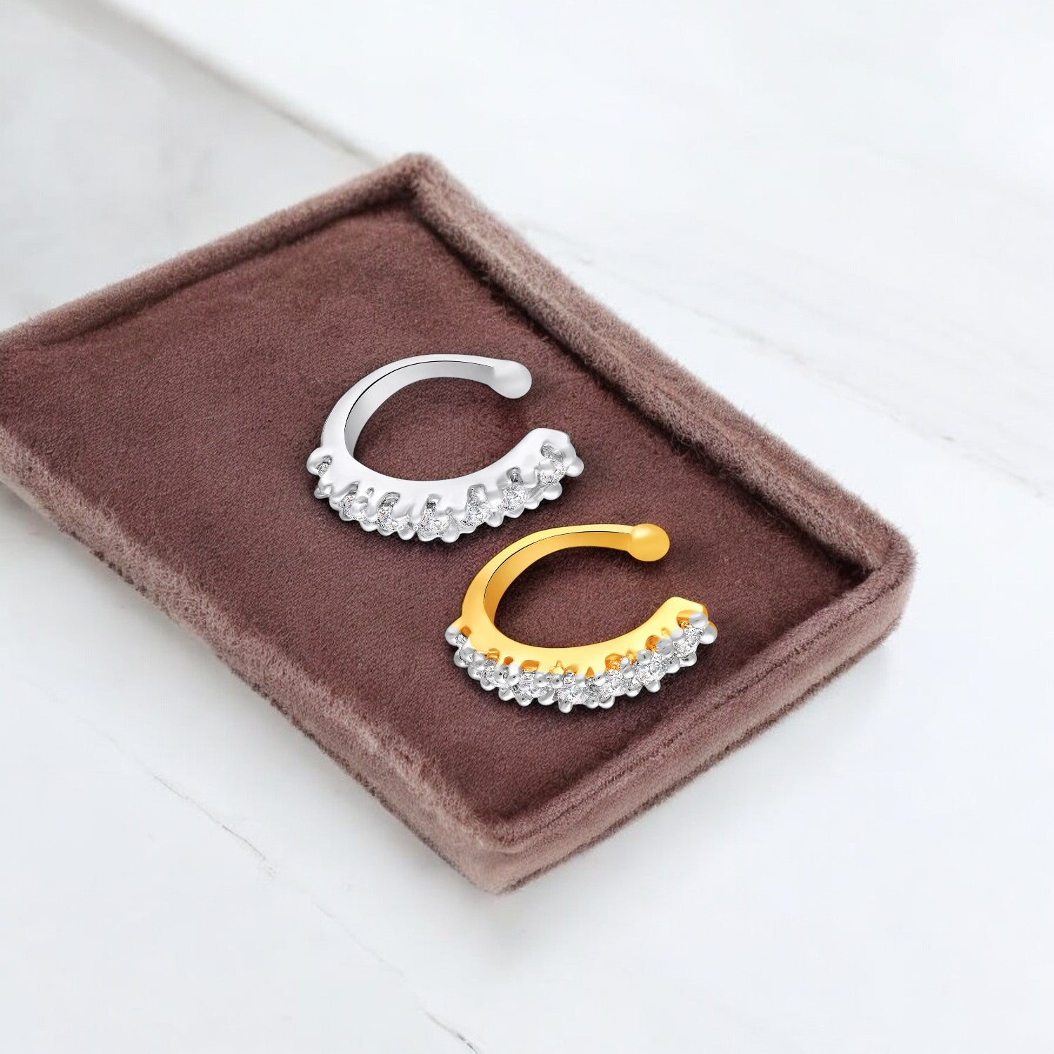 Combo of Simple and Elegant Non Piercing Nose Ring