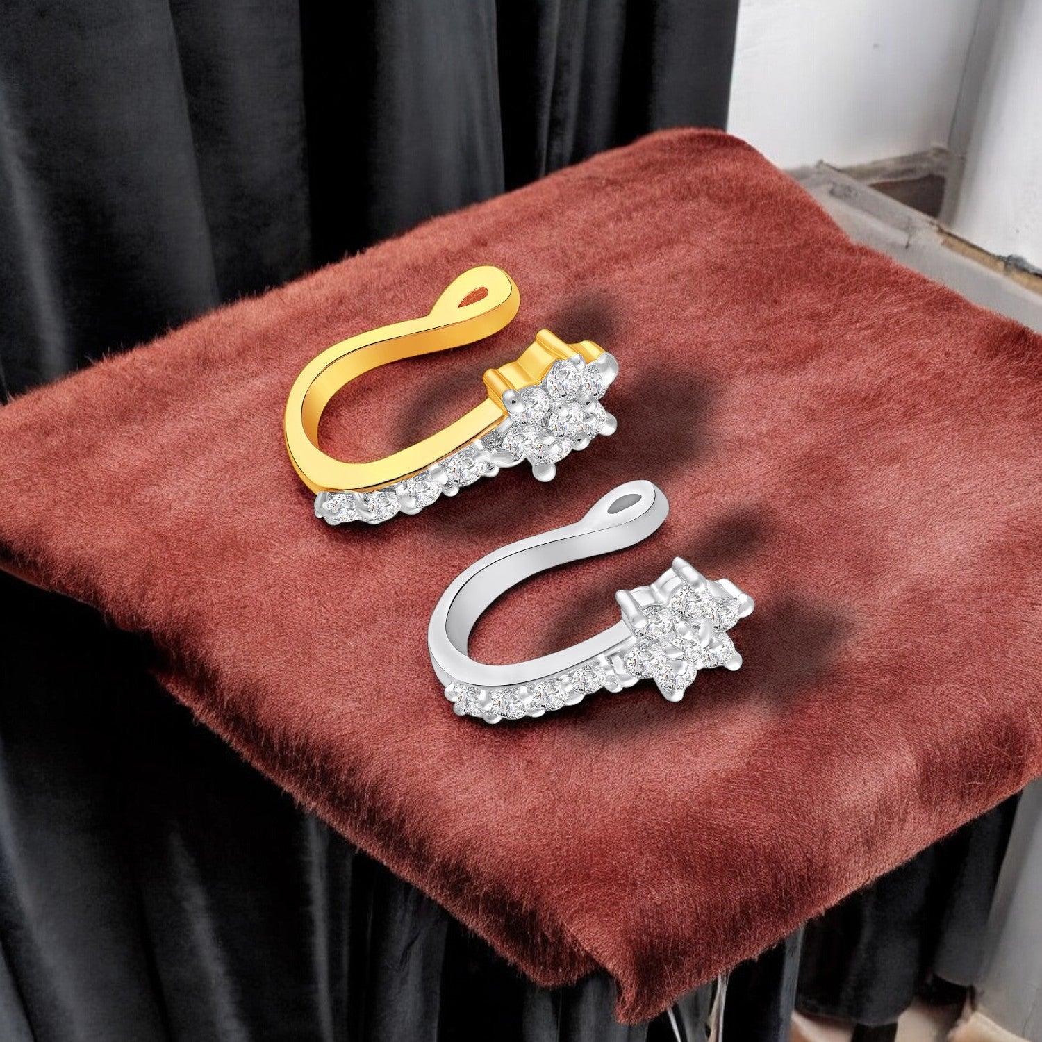 Combo of Simple and Elegant Non Piercing Nose Ring