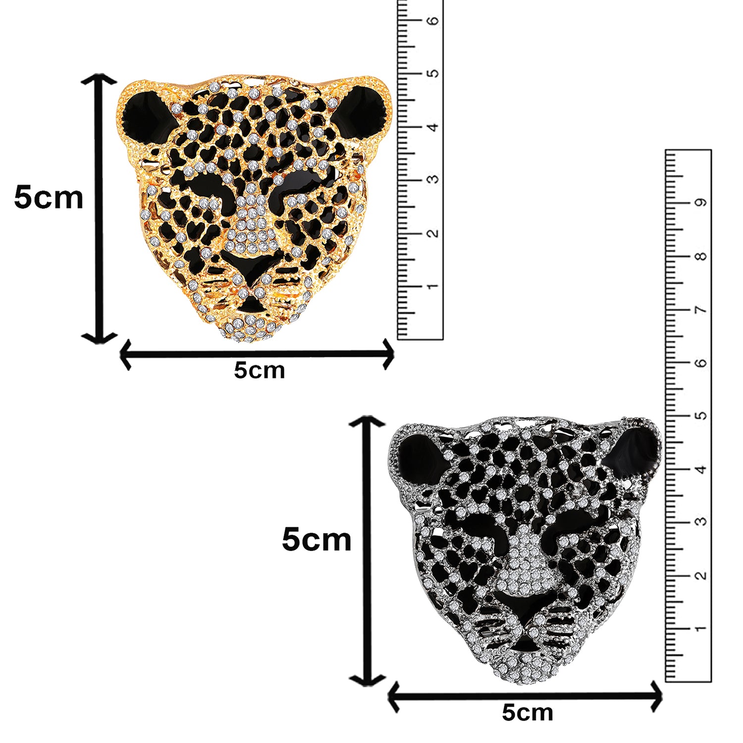 Combo of 2 Lion Face Shaped Brooch / Lapel Pin