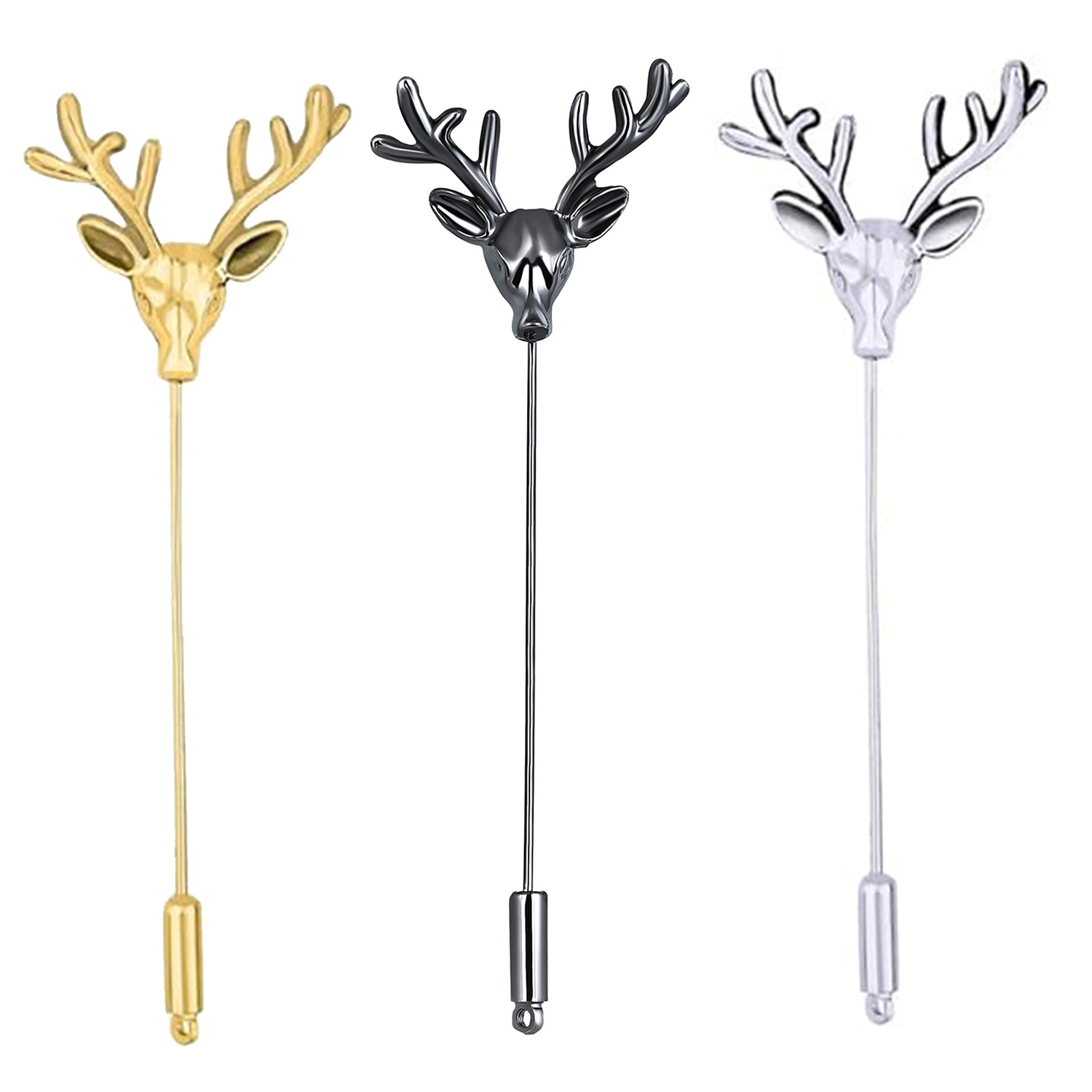 Combo 3 of Deer-Shaped Lapel Pin Brooch