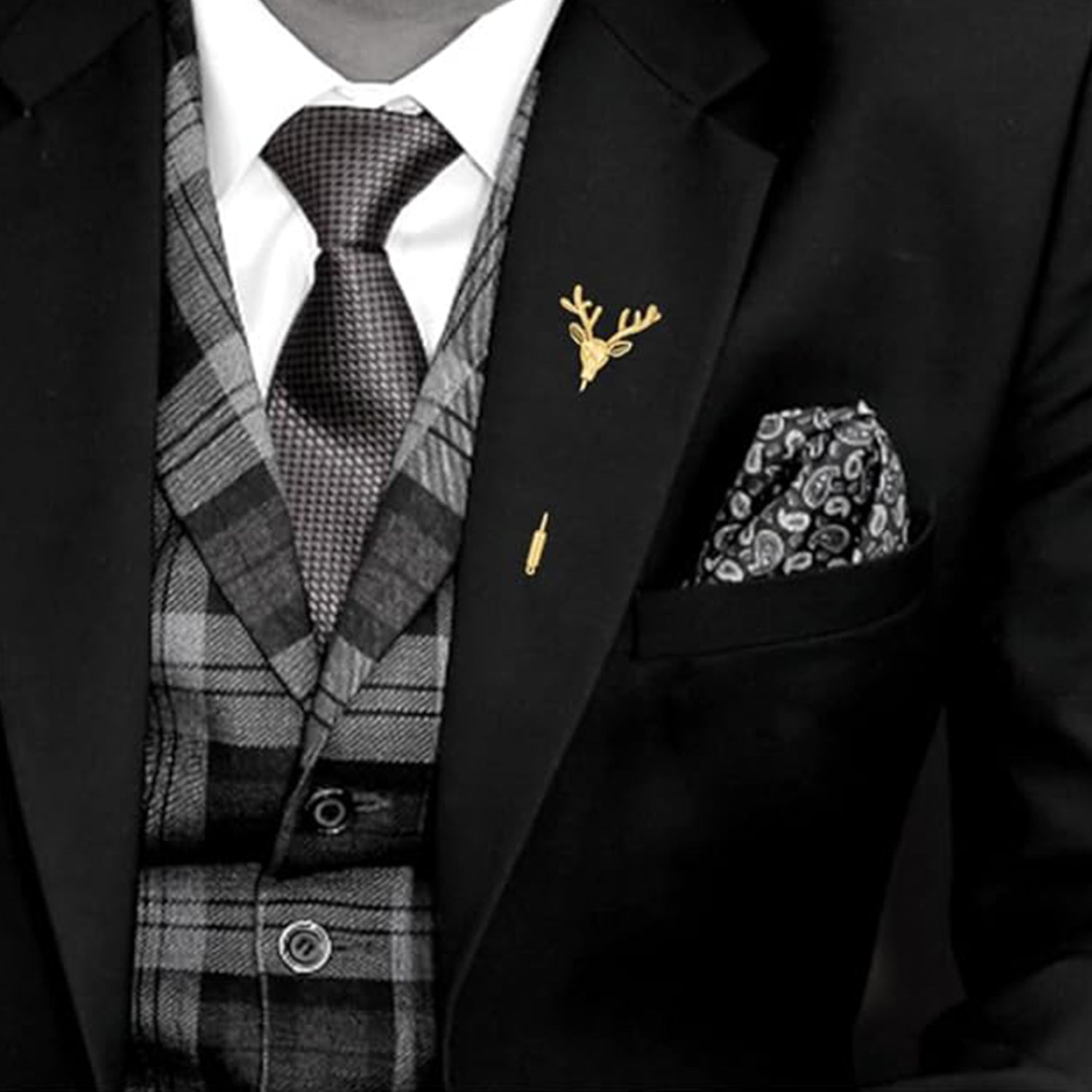 Combo 3 of Deer-Shaped Lapel Pin Brooch