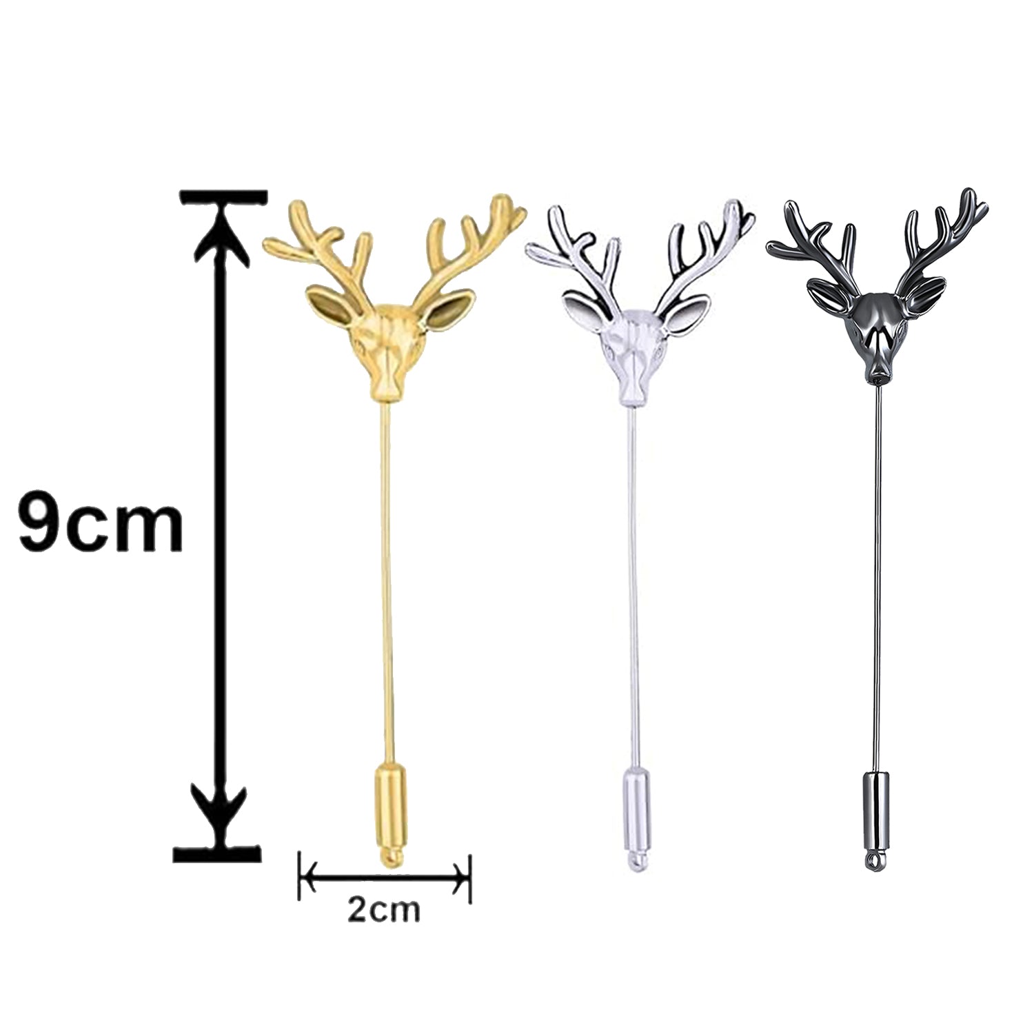 Combo 3 of Deer-Shaped Lapel Pin Brooch