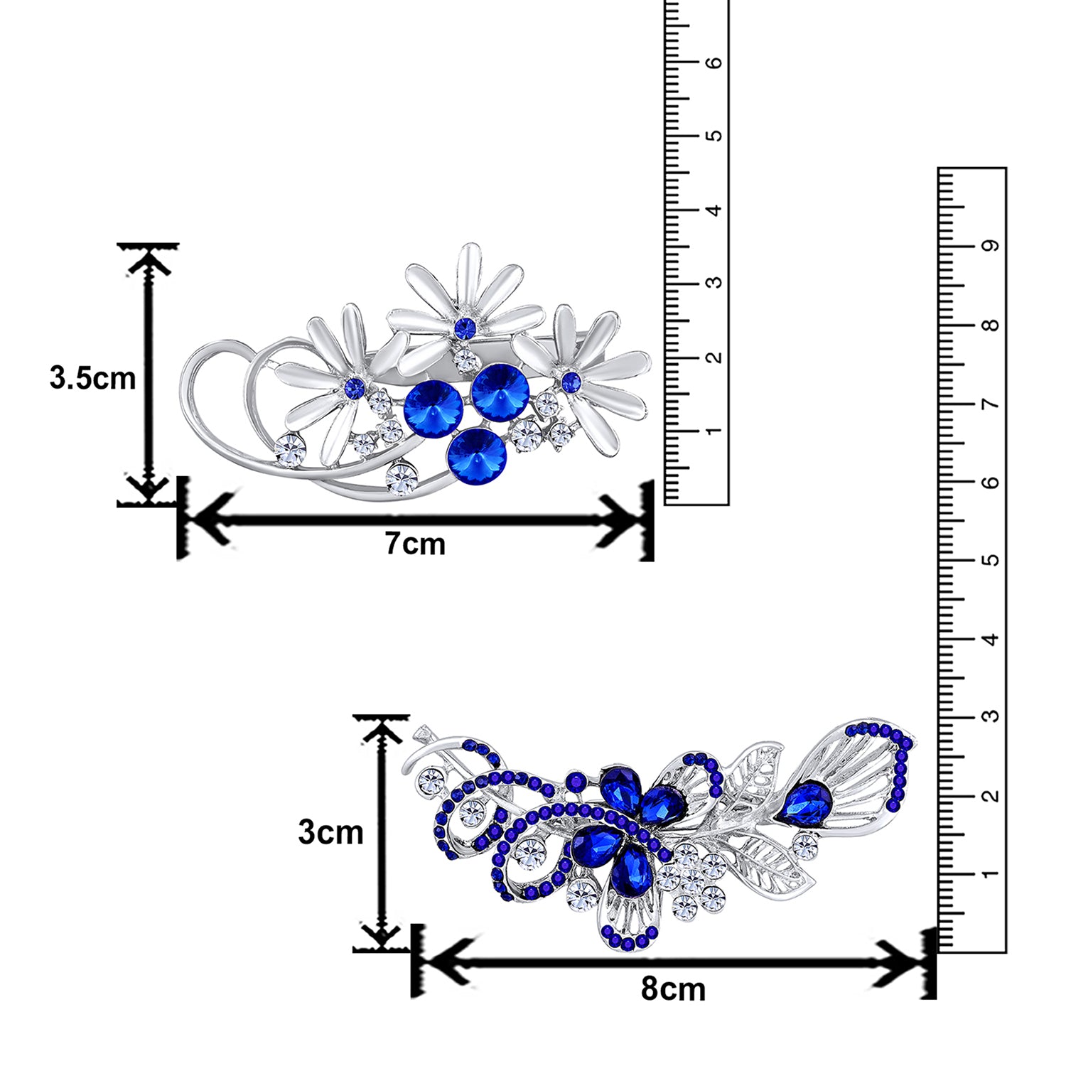 Combo of 2 Floral Shaped Brooch / Saree PIn