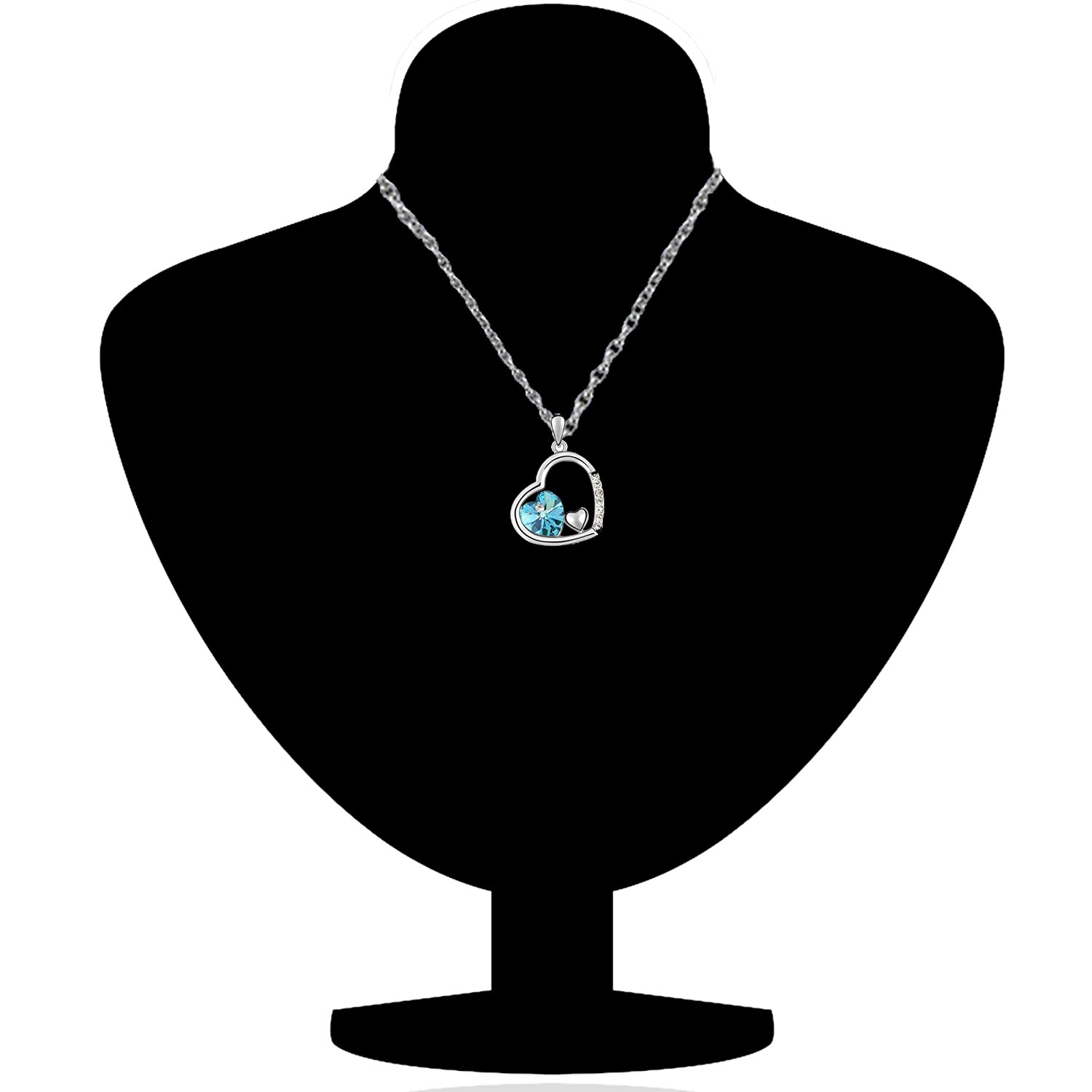 Combo of Peacock-Shaped Brooch / Saree Pin and Triple Heart Pendant