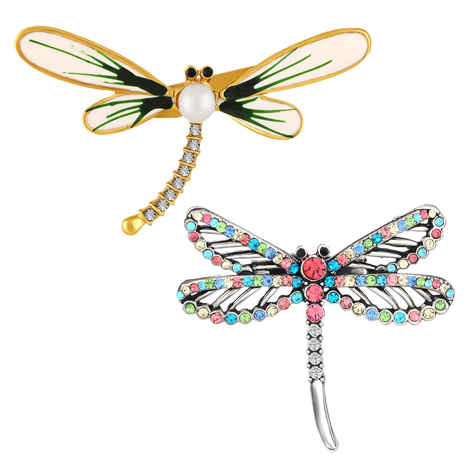 Combo of 2 Butterfly-Shaped Brooch / Saree Pin