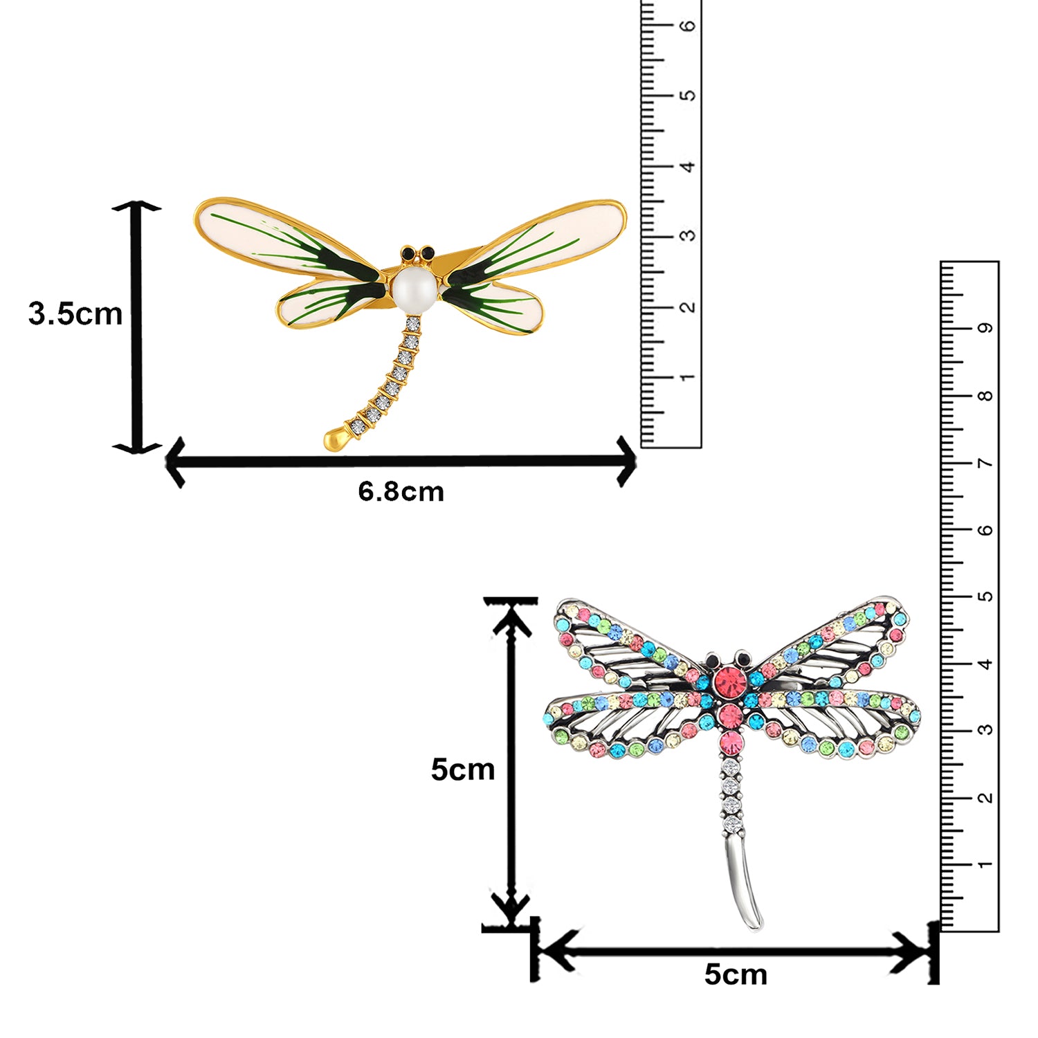 Combo of 2 Butterfly-Shaped Brooch / Saree Pin