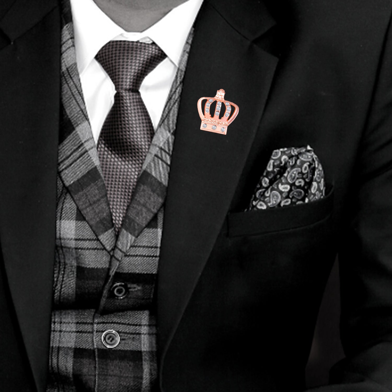 Combo of 2 Elegant Crown Brooch / Collor Pin