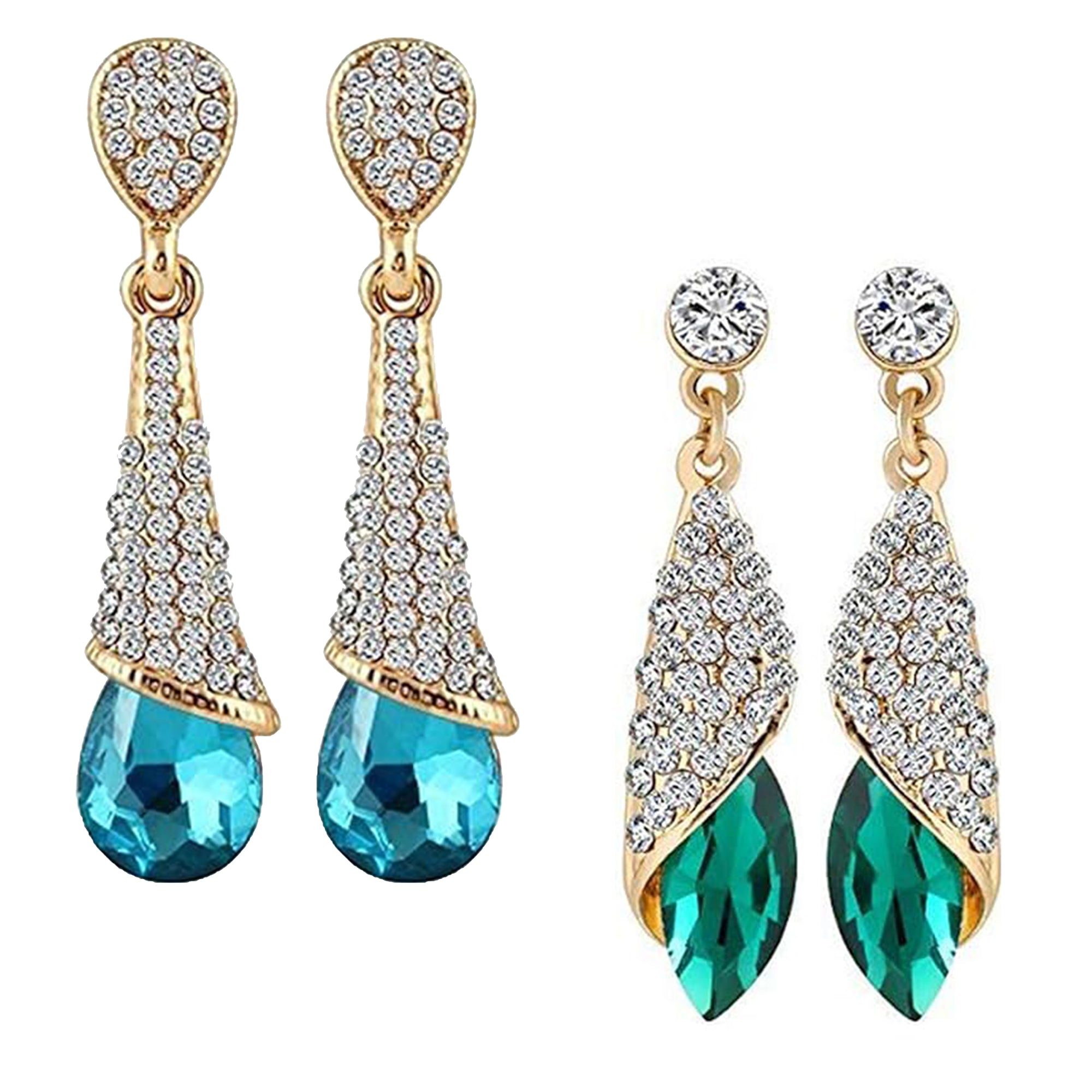Combo of 2 Beautifully Designed Dangle Drop Earrings