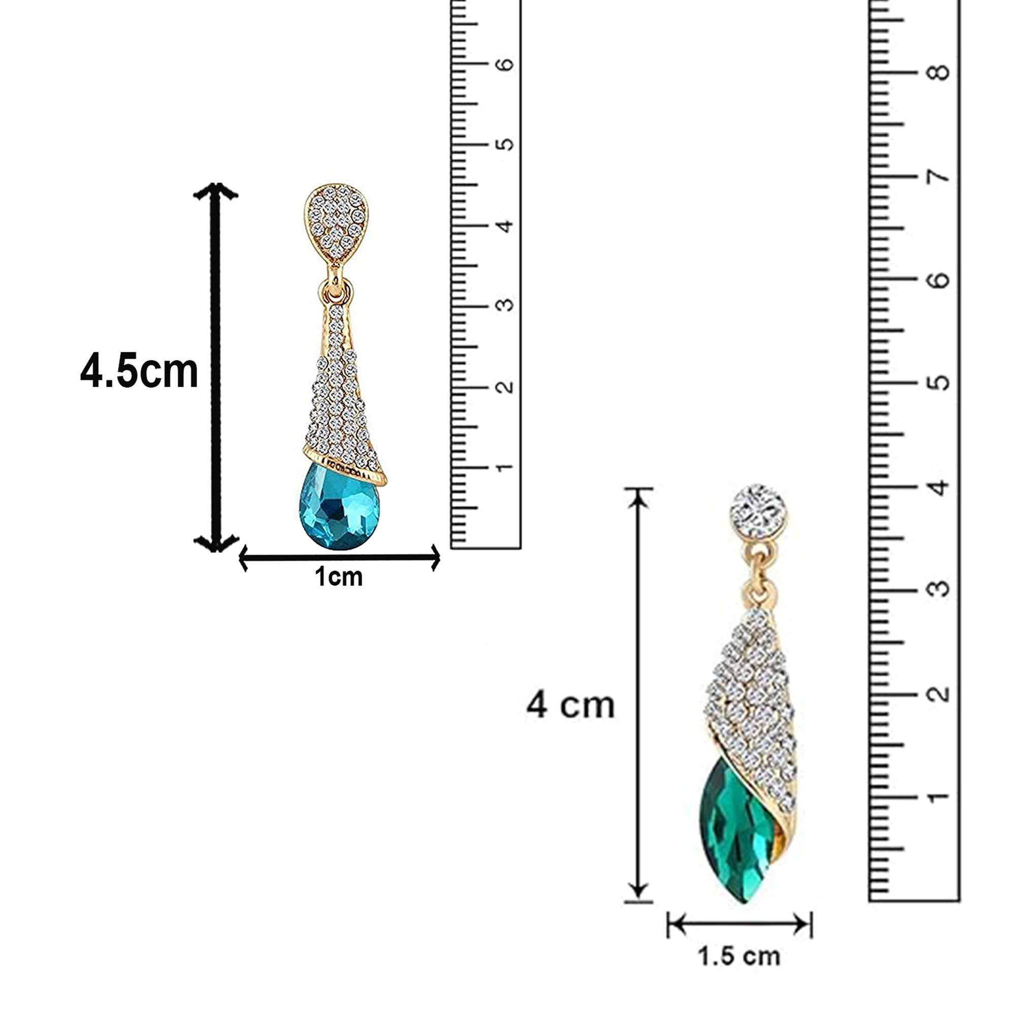 Combo of 2 Beautifully Designed Dangle Drop Earrings