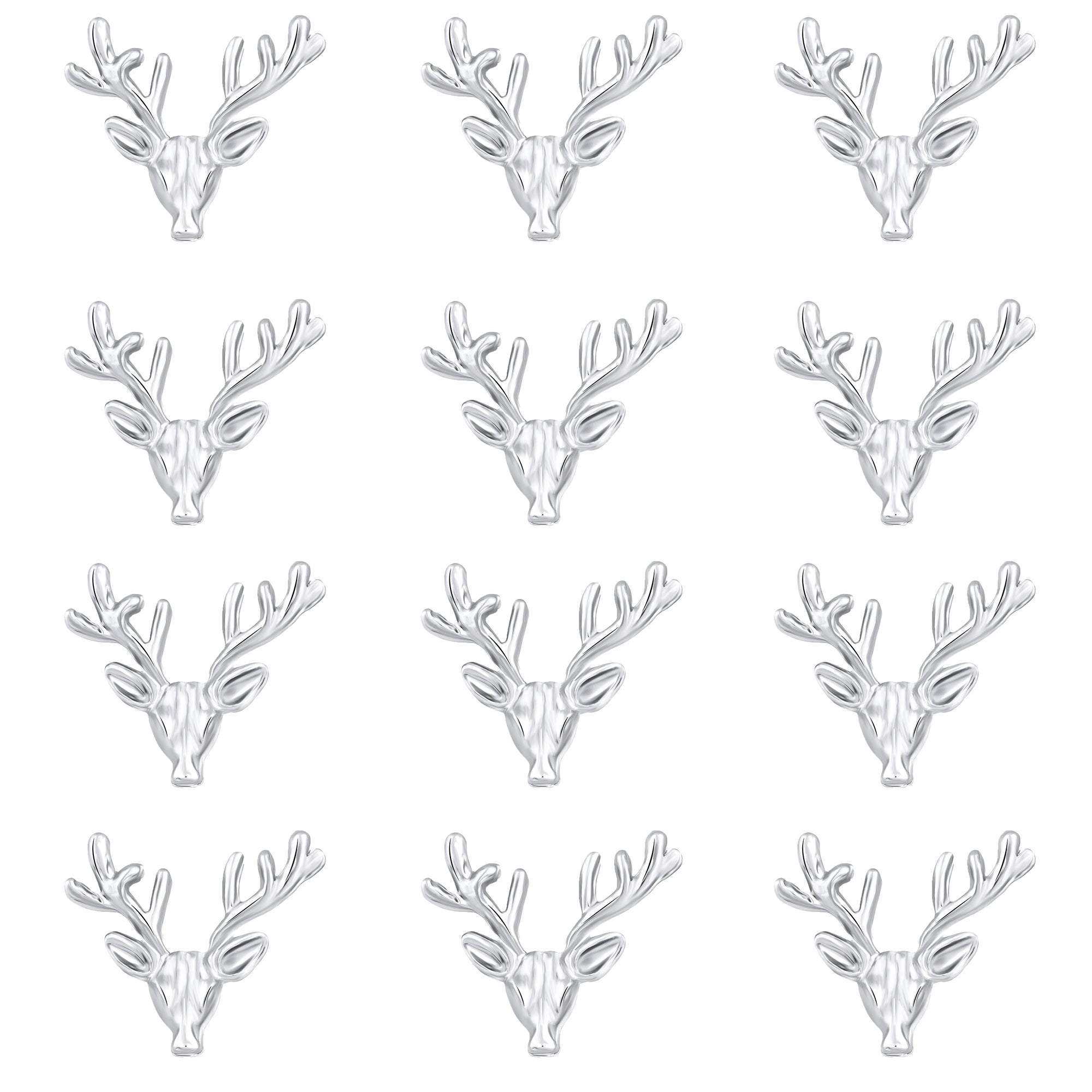 Combo of 2 Deer-Face Shaped Wedding Brooch / Lapel Pin / Collor Pin