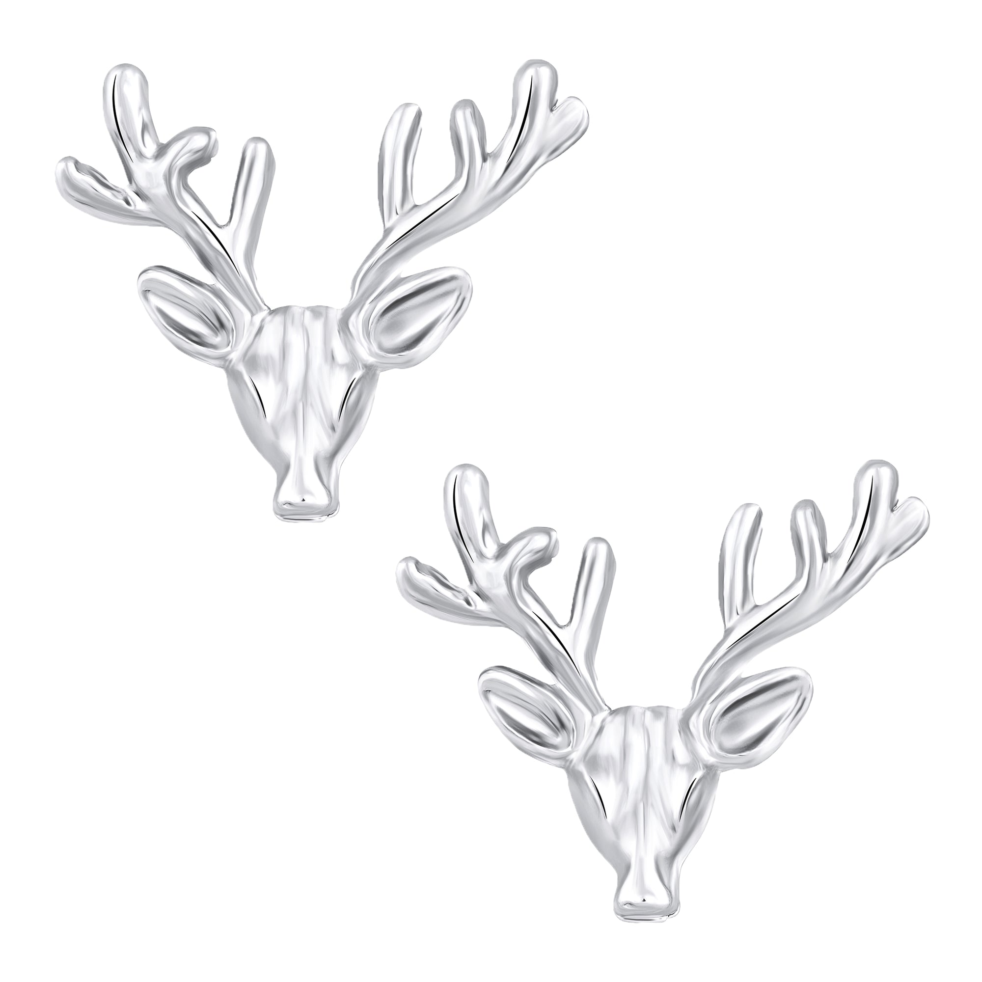 Combo of 2 Deer-Face Shaped Wedding Brooch / Lapel Pin / Collor Pin